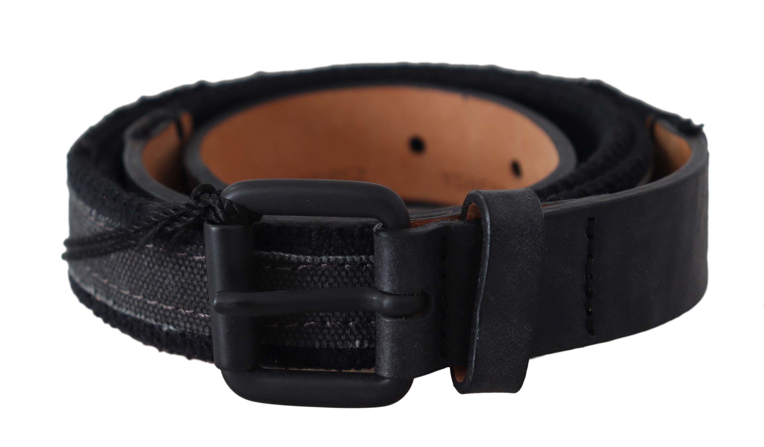 Chic Black Leather Waist Belt - ventzia