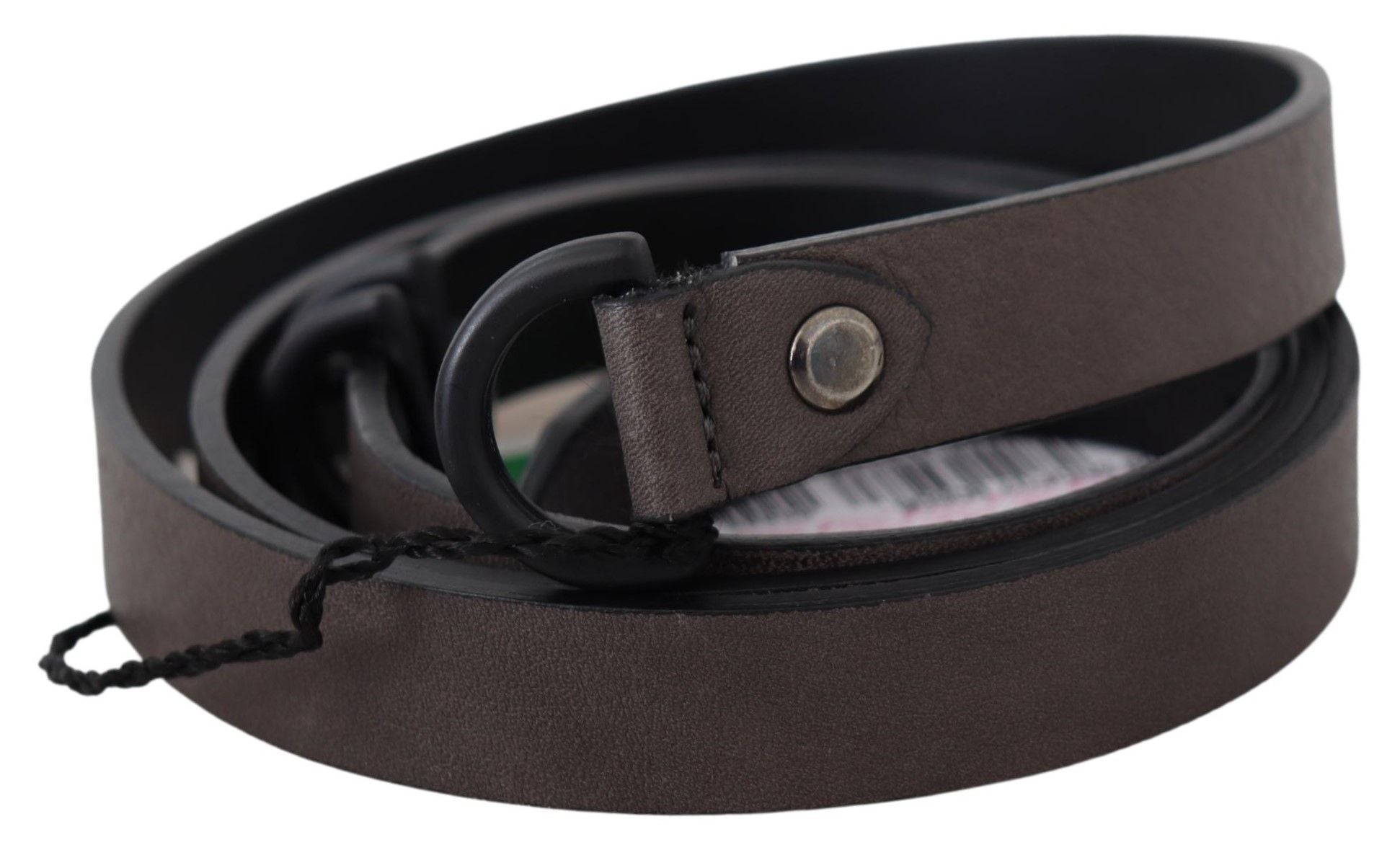 Elegant Dark Brown Leather Belt - ventzia
