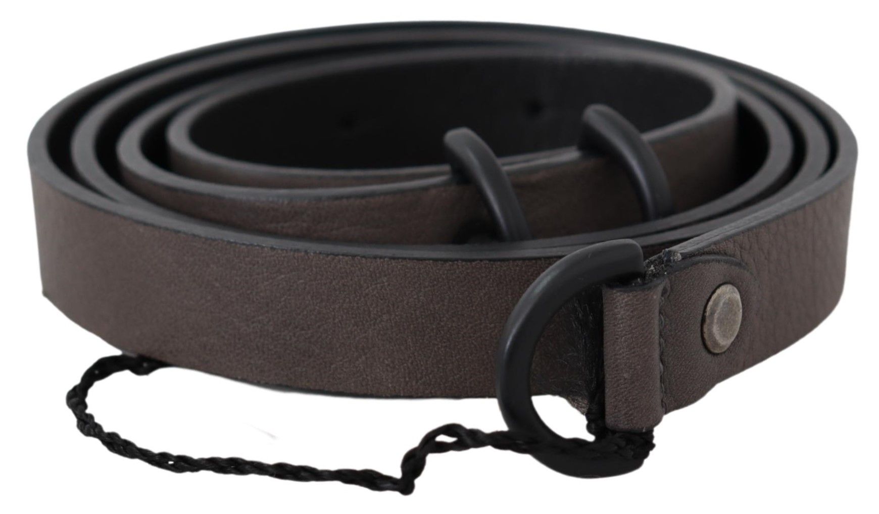Elegant Dark Brown Leather Belt - ventzia