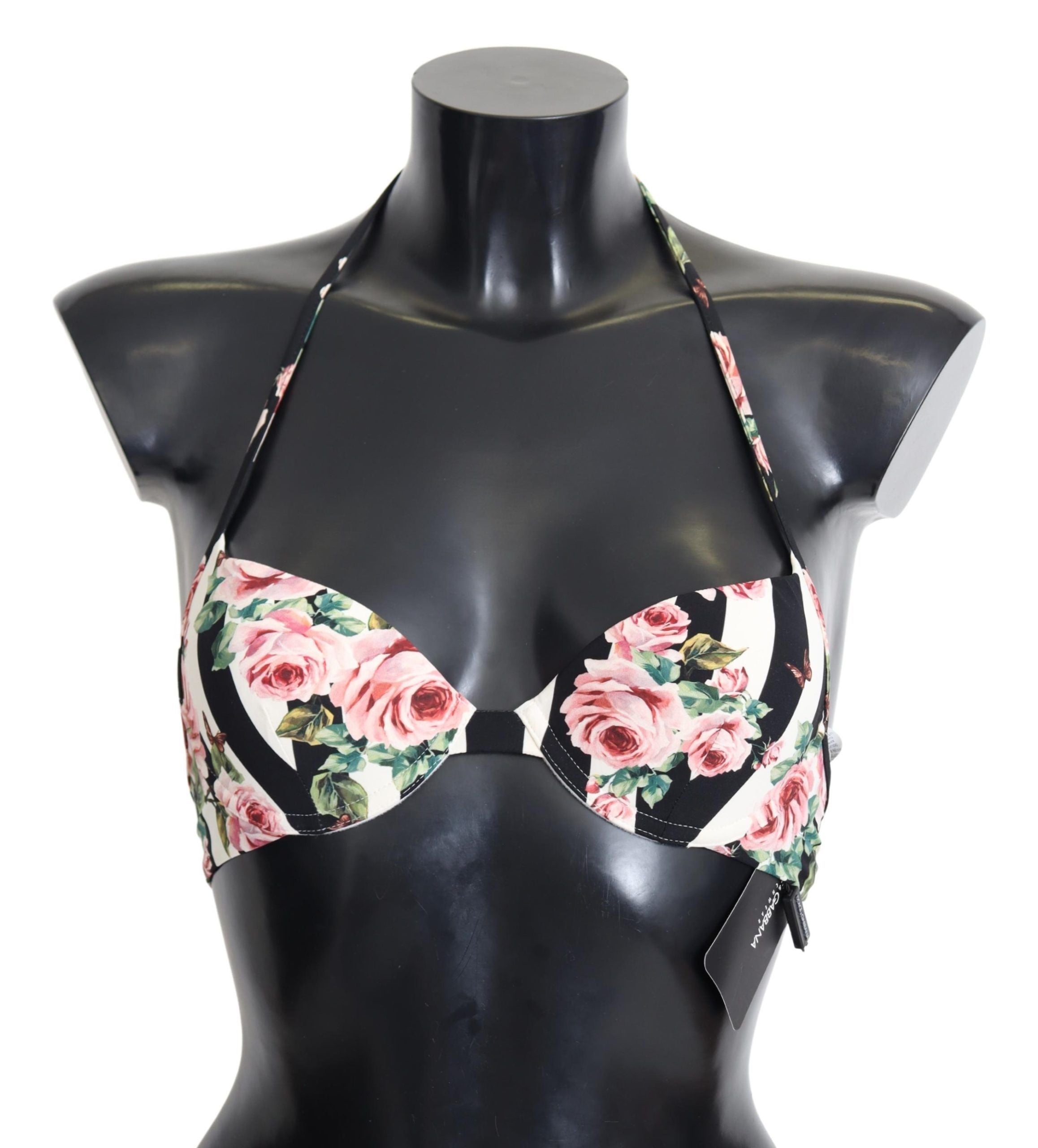 Elegant Rose Print Bikini Top - ventzia