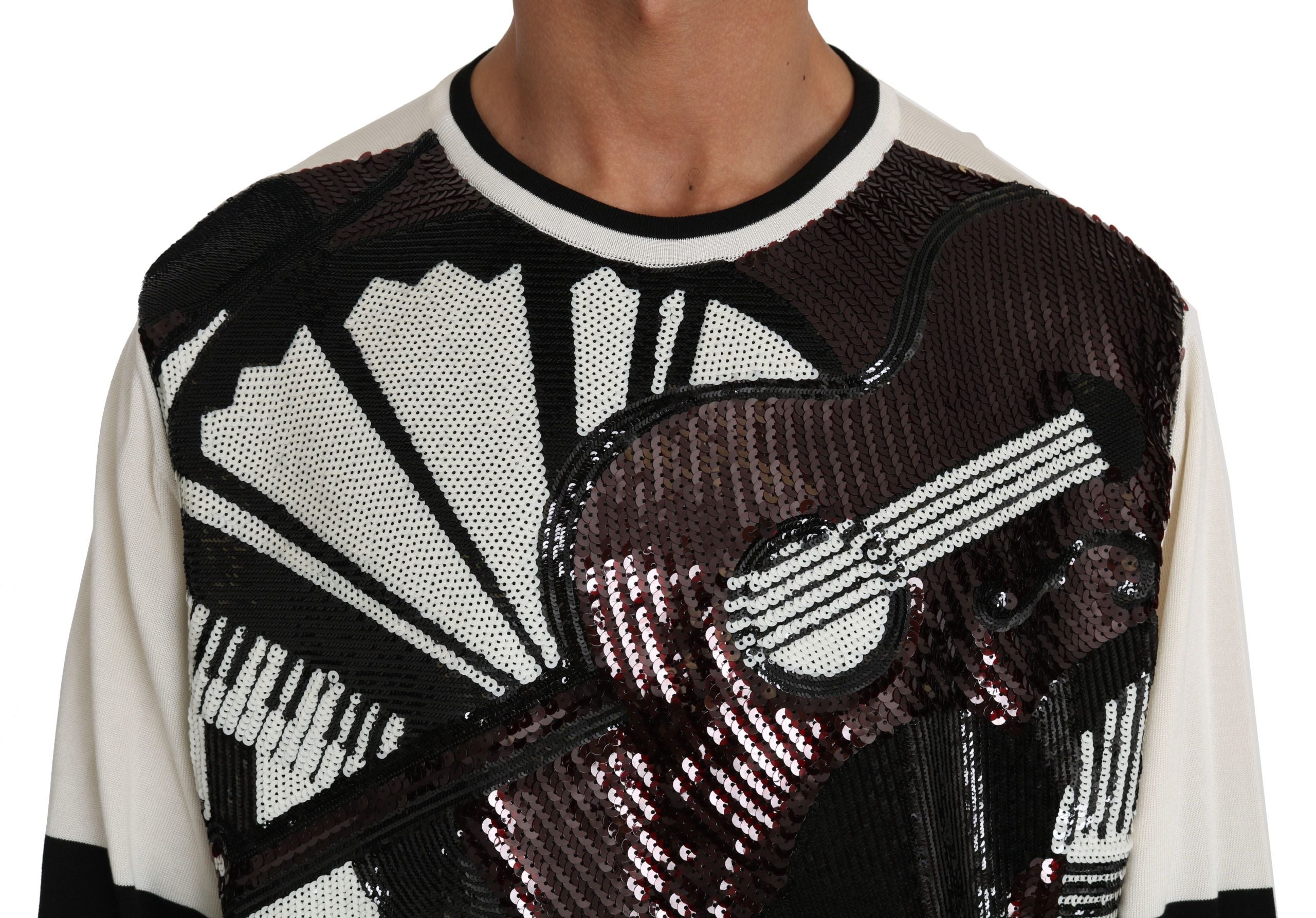New York Jazz Sequined Silk Sweater - ventzia