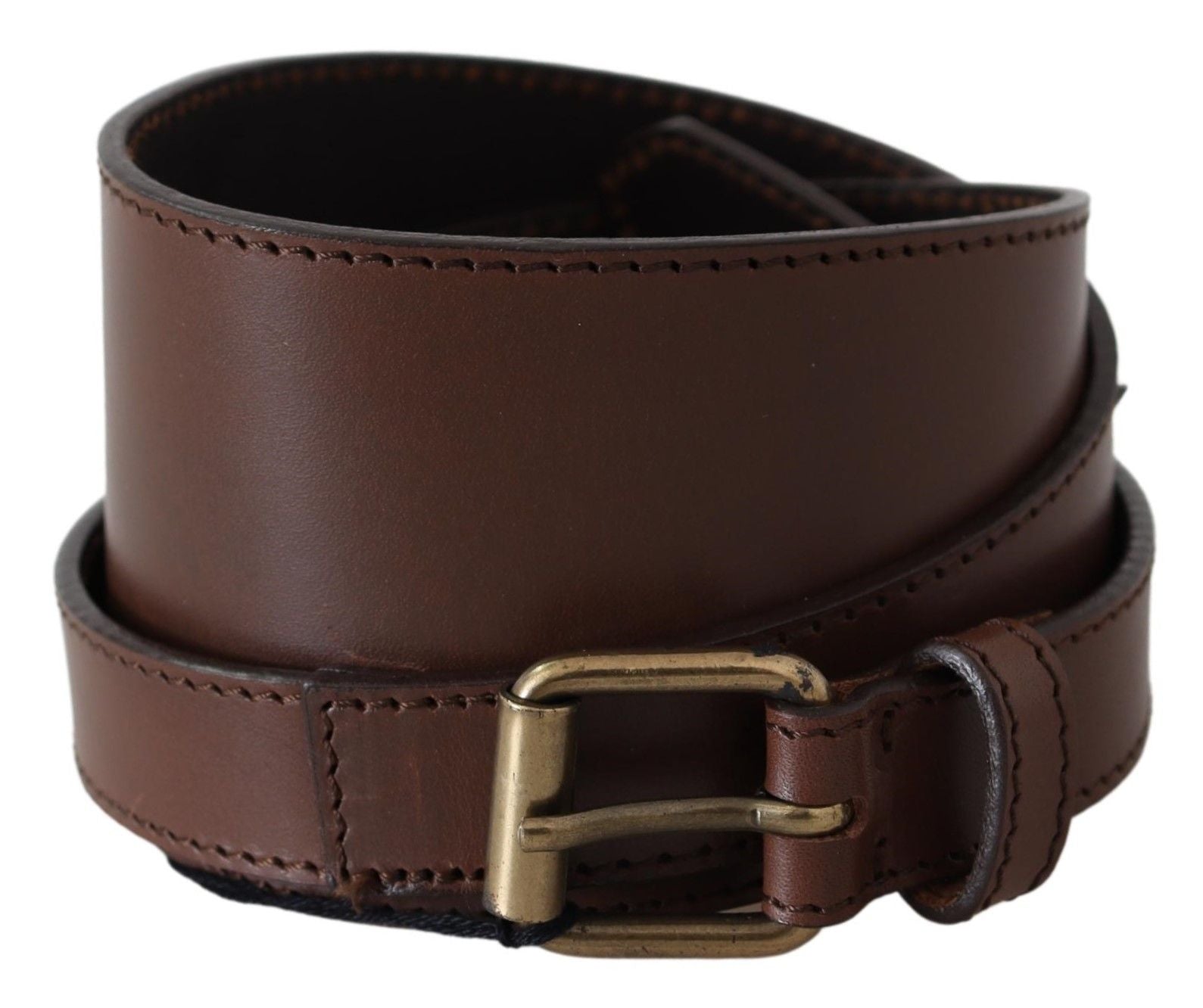 Elegant Rustic Gold-Tone Leather Belt - ventzia