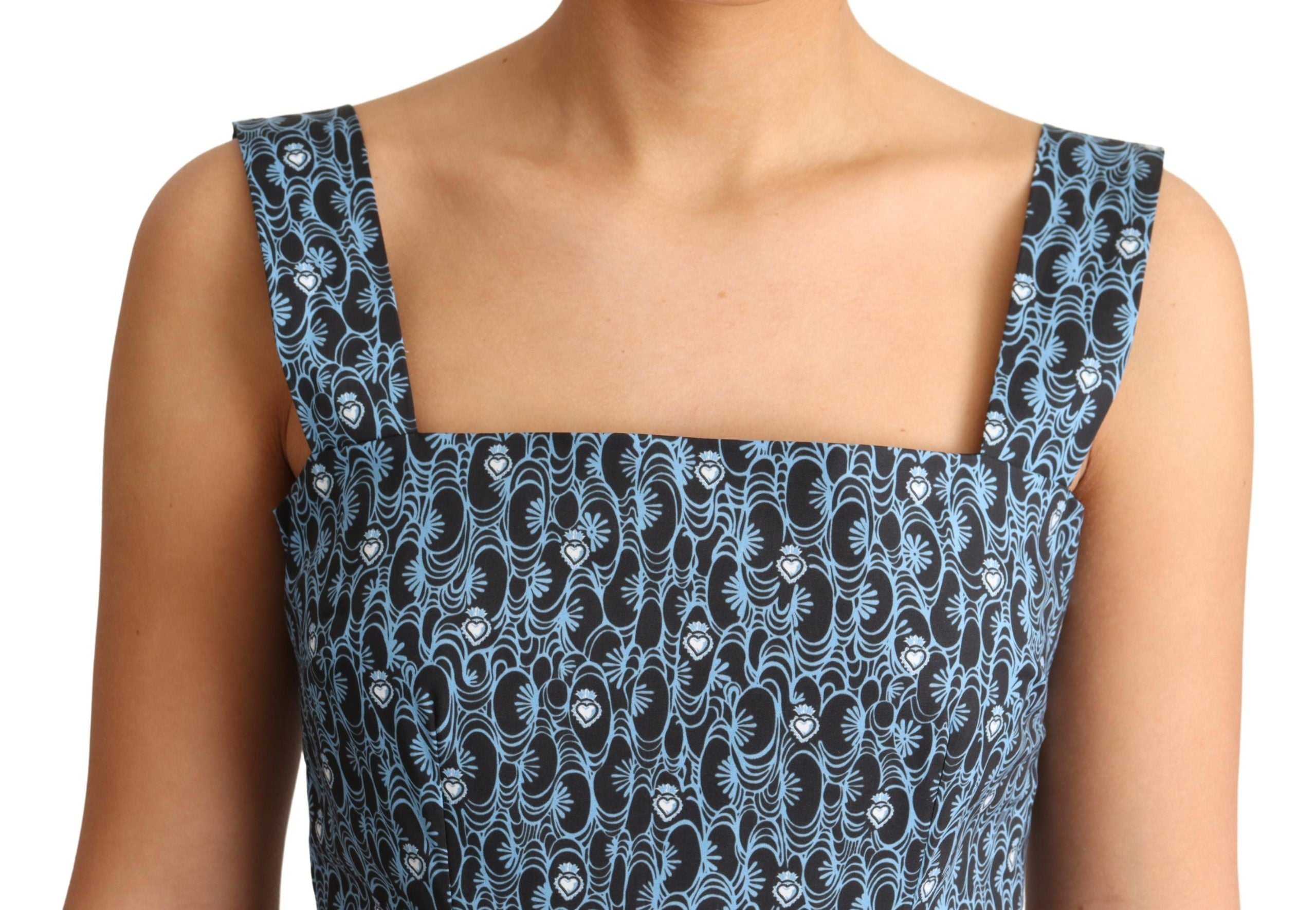 Elegant Sleeveless A-line Blue Heart Dress - ventzia