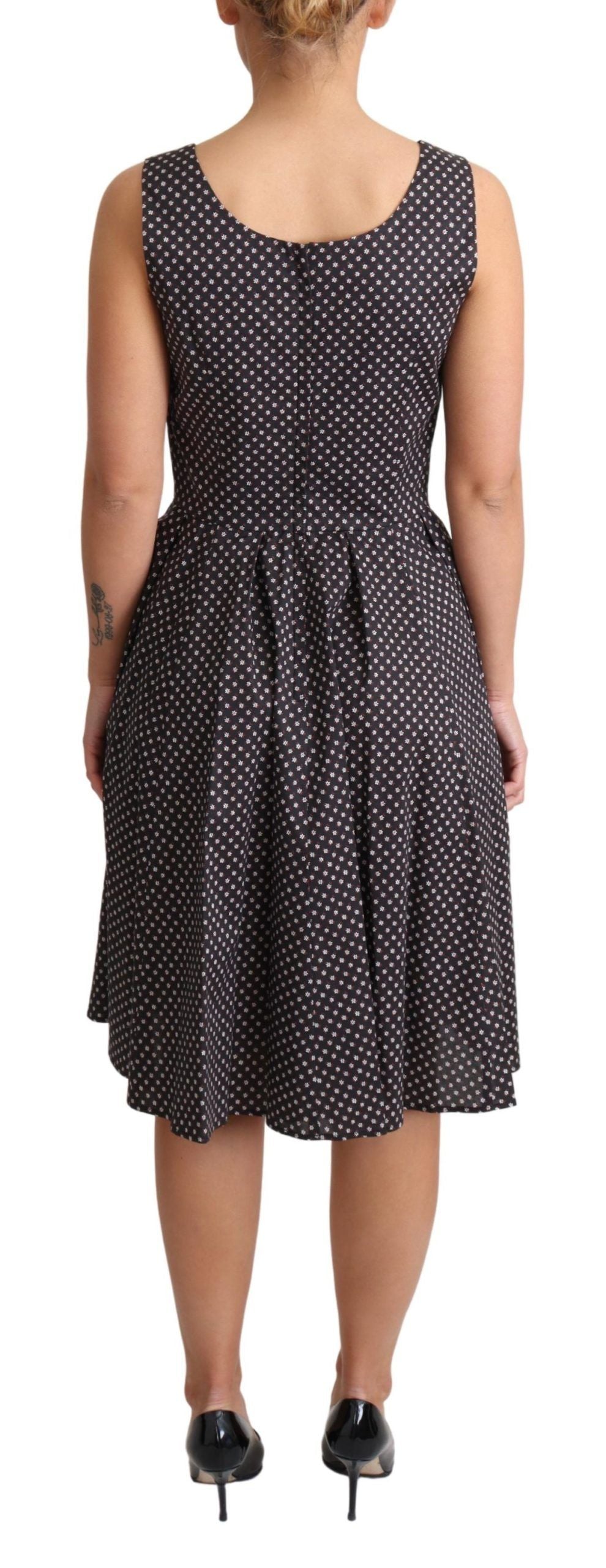 Elegant Floral A-Line Sleeveless Dress - ventzia