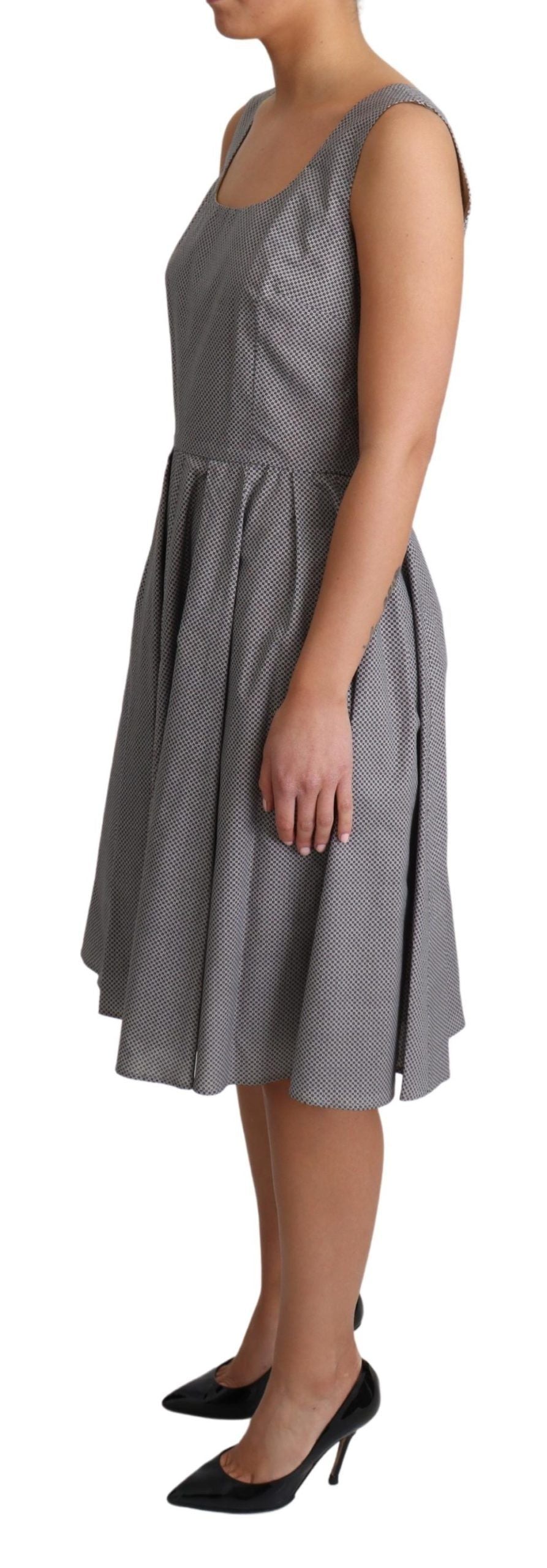 Sleeveless Geometric A-Line Dress - ventzia