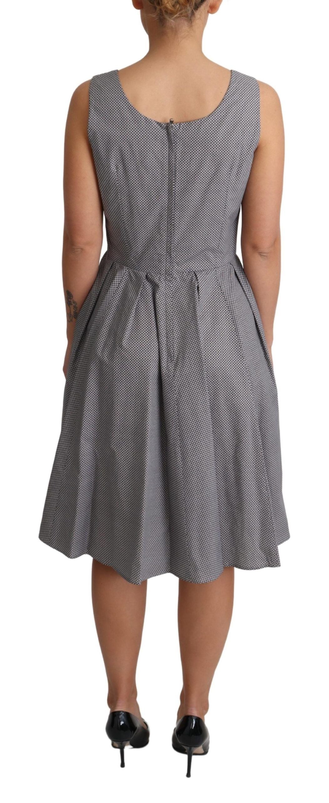 Sleeveless Geometric A-Line Dress - ventzia