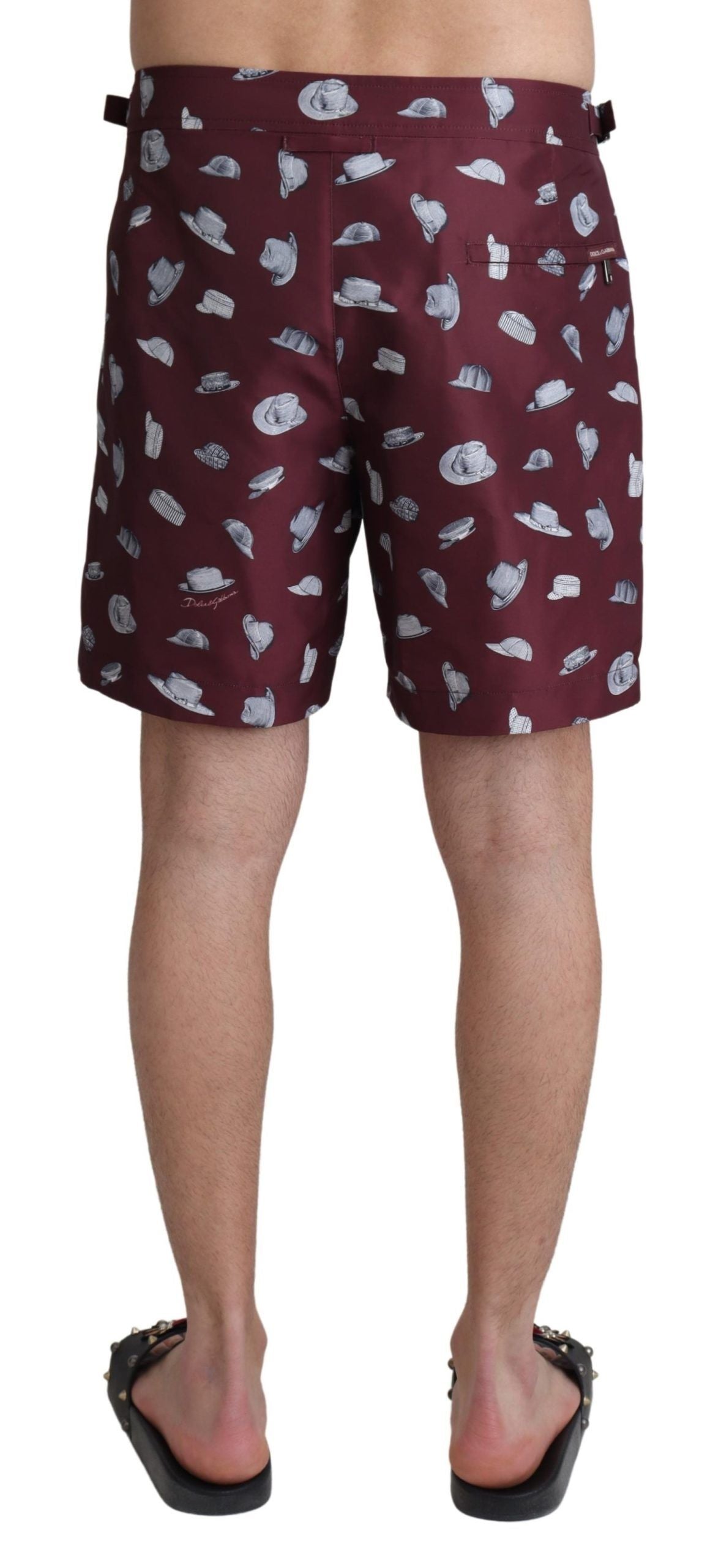 Elegant Maroon Swim Trunks - ventzia