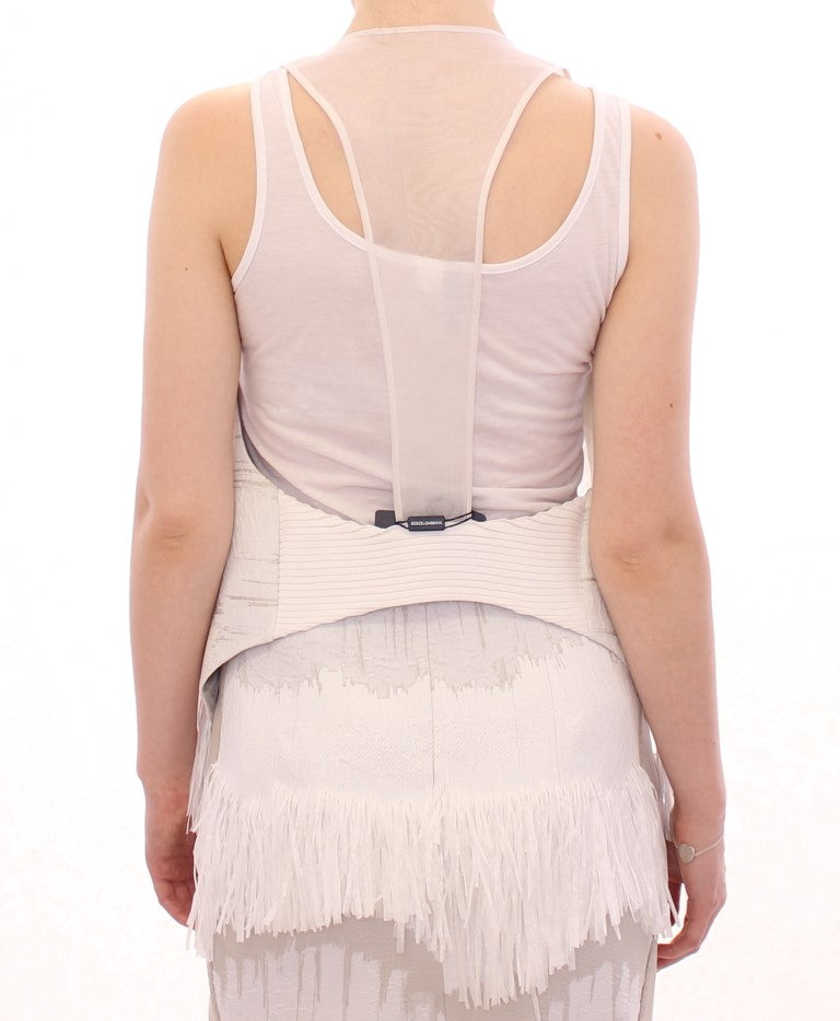 Chic Fringed Open Back Vest - ventzia