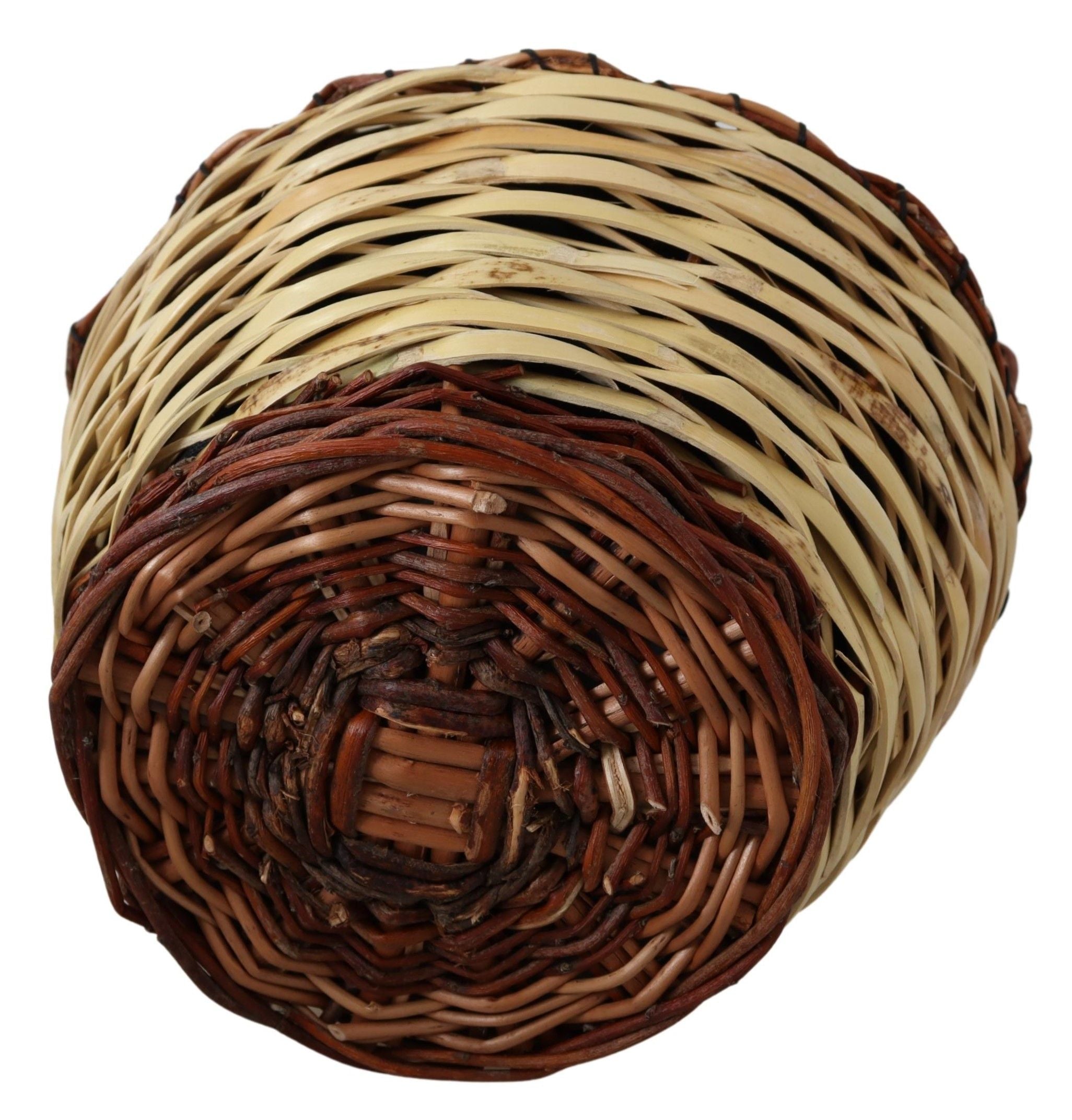 Chic Beige Wicker Basket Tote Bag - ventzia