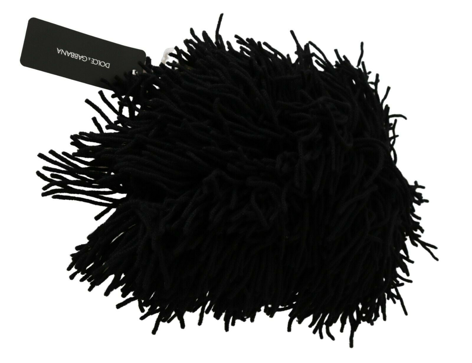 Black and White Knitted Cashmere Beanie - ventzia