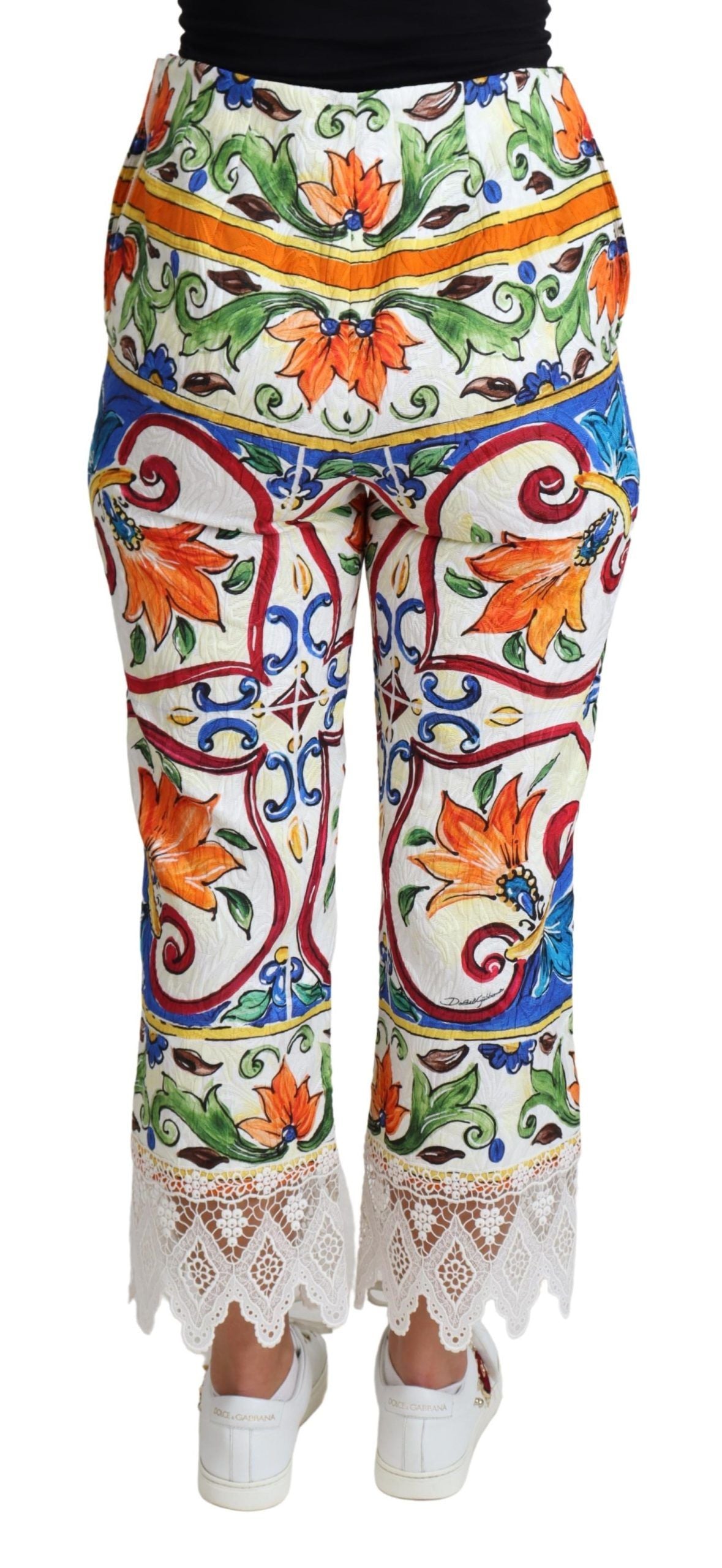Majolica High Waist Cropped Trousers - ventzia
