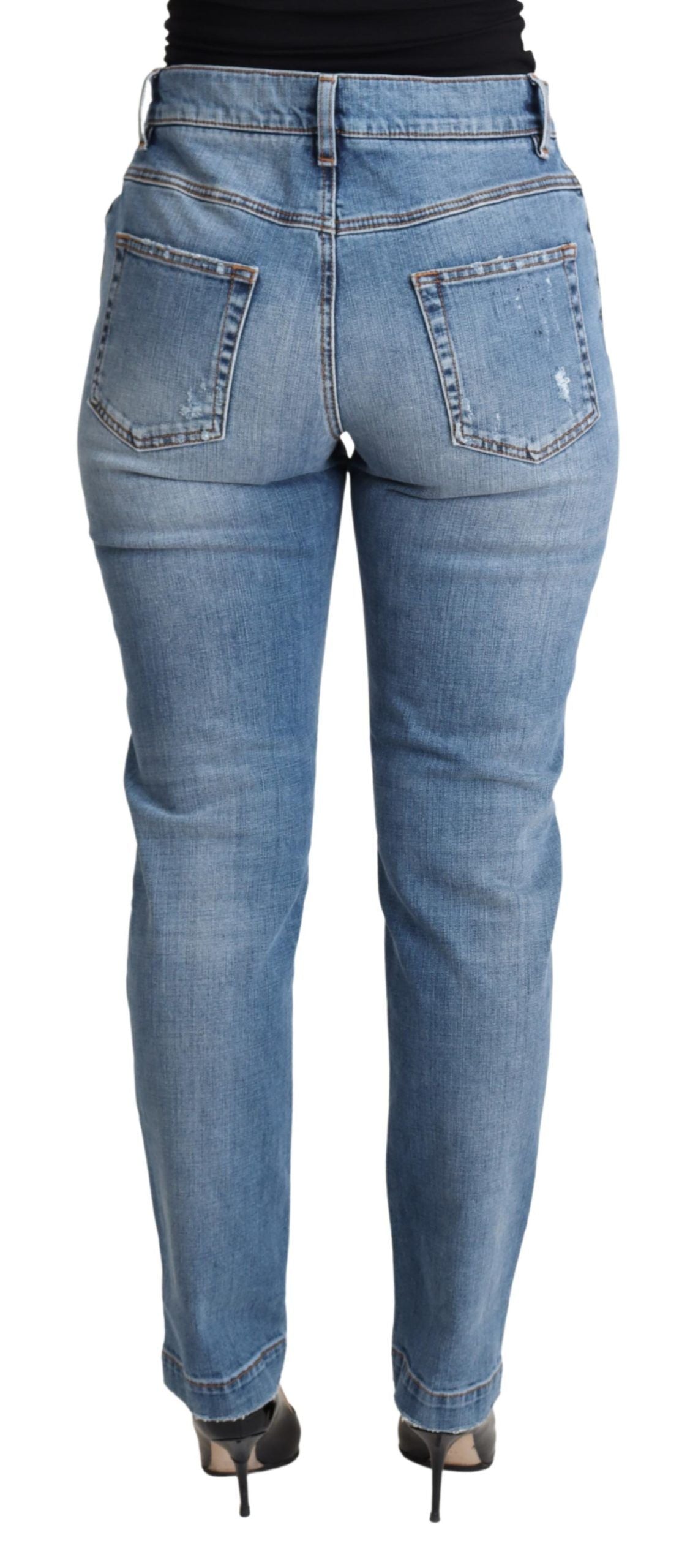 Chic High-Waisted Tattered Skinny Jeans - ventzia