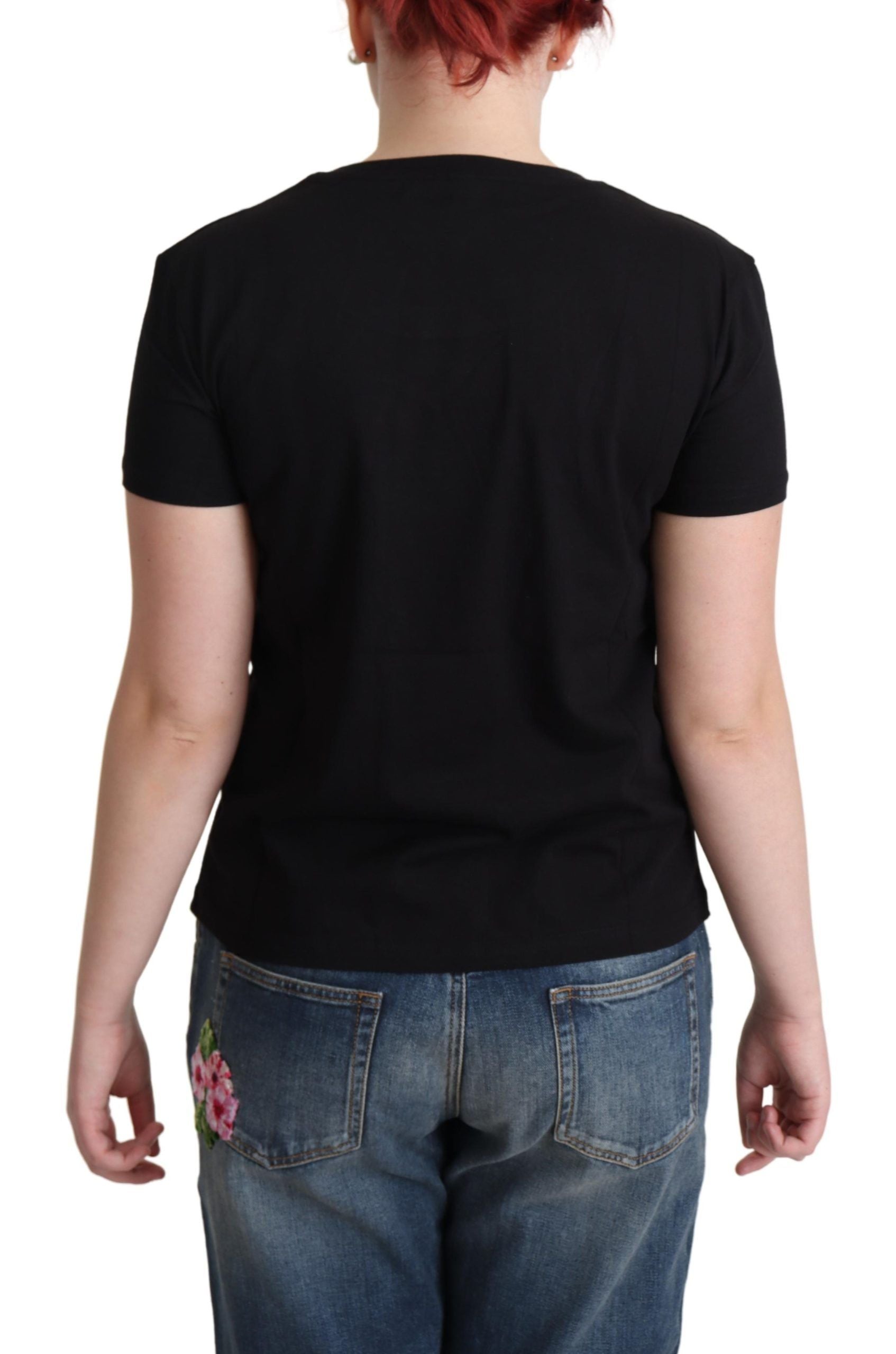 Chic Moschino Cotton Tee with Milano Print - ventzia