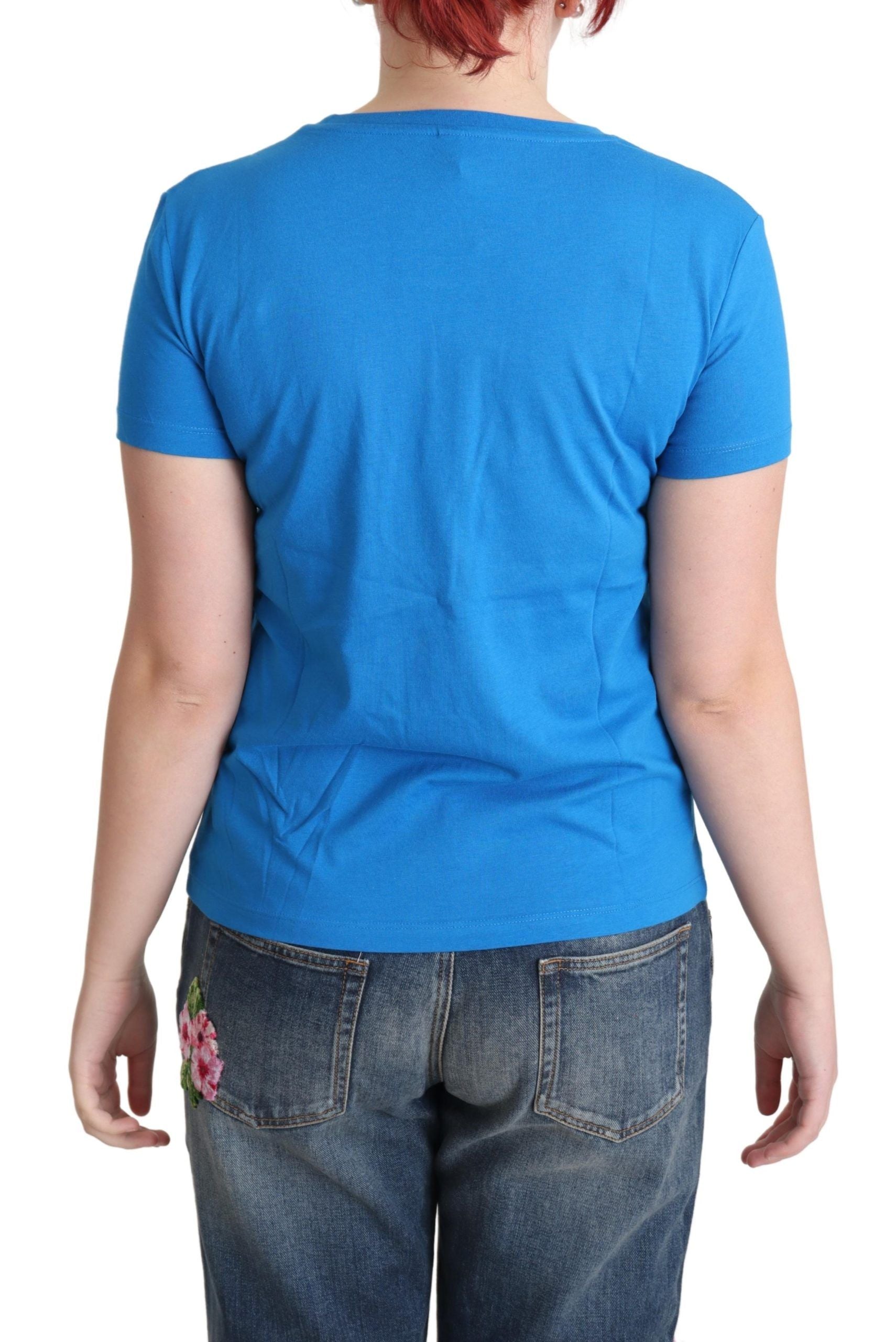 Chic Alphabet Cotton Tee in Blue - ventzia
