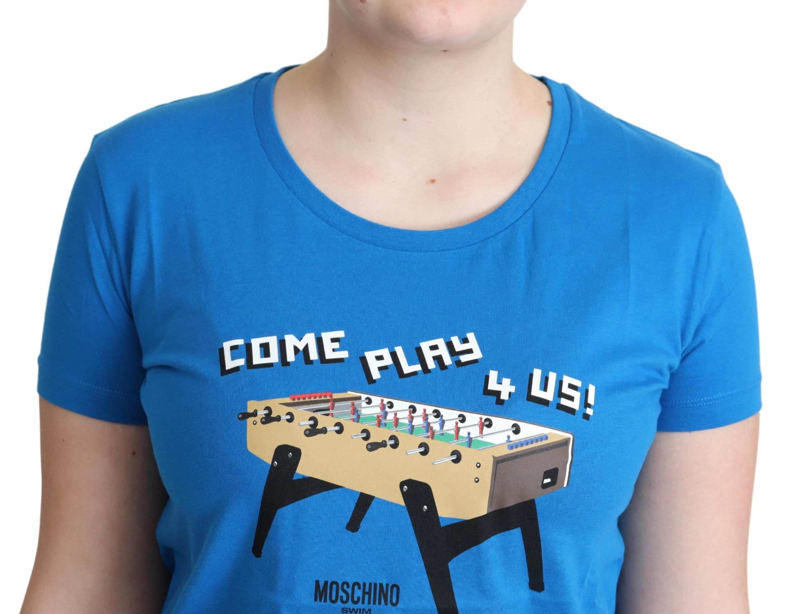 Chic Moschino Cotton Tee with Unique Print - ventzia