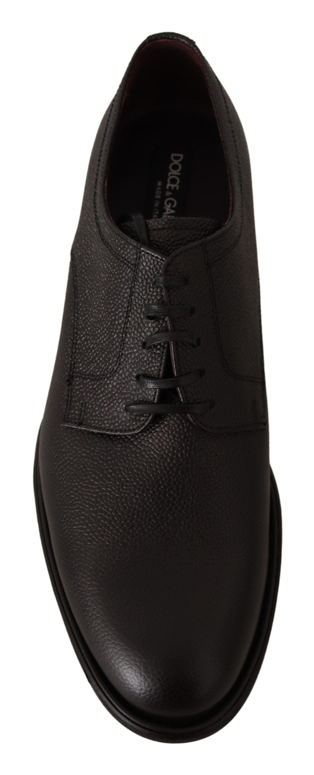 Elegant Black Leather Derby Dress Shoes - ventzia