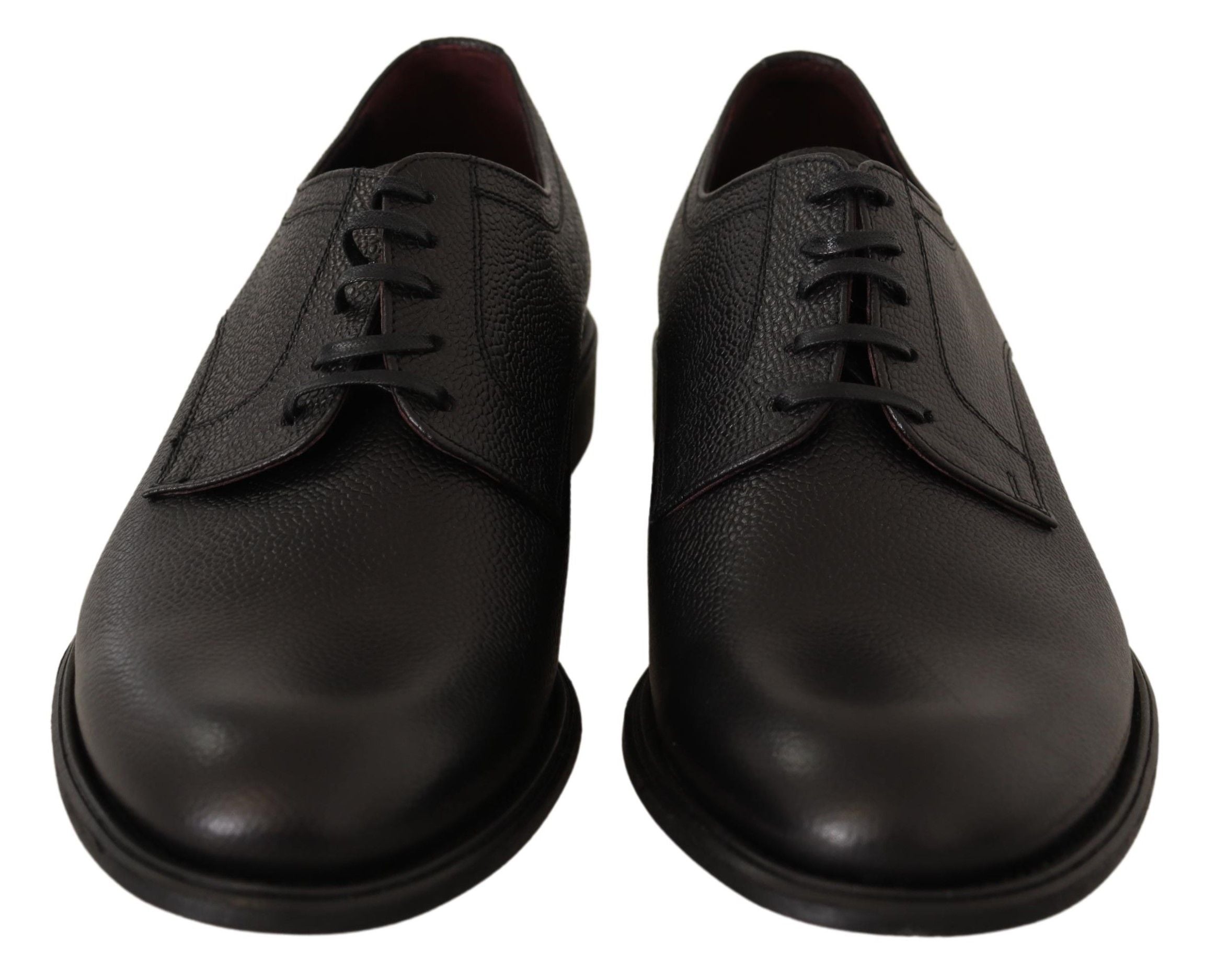 Elegant Black Leather Derby Dress Shoes - ventzia