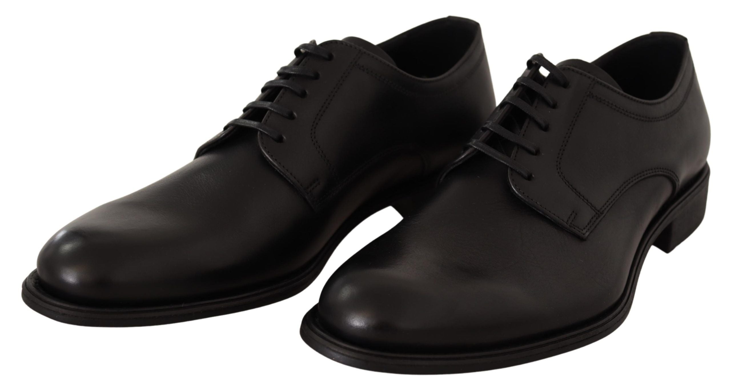 Elegant Black Derby Formal Shoes - ventzia