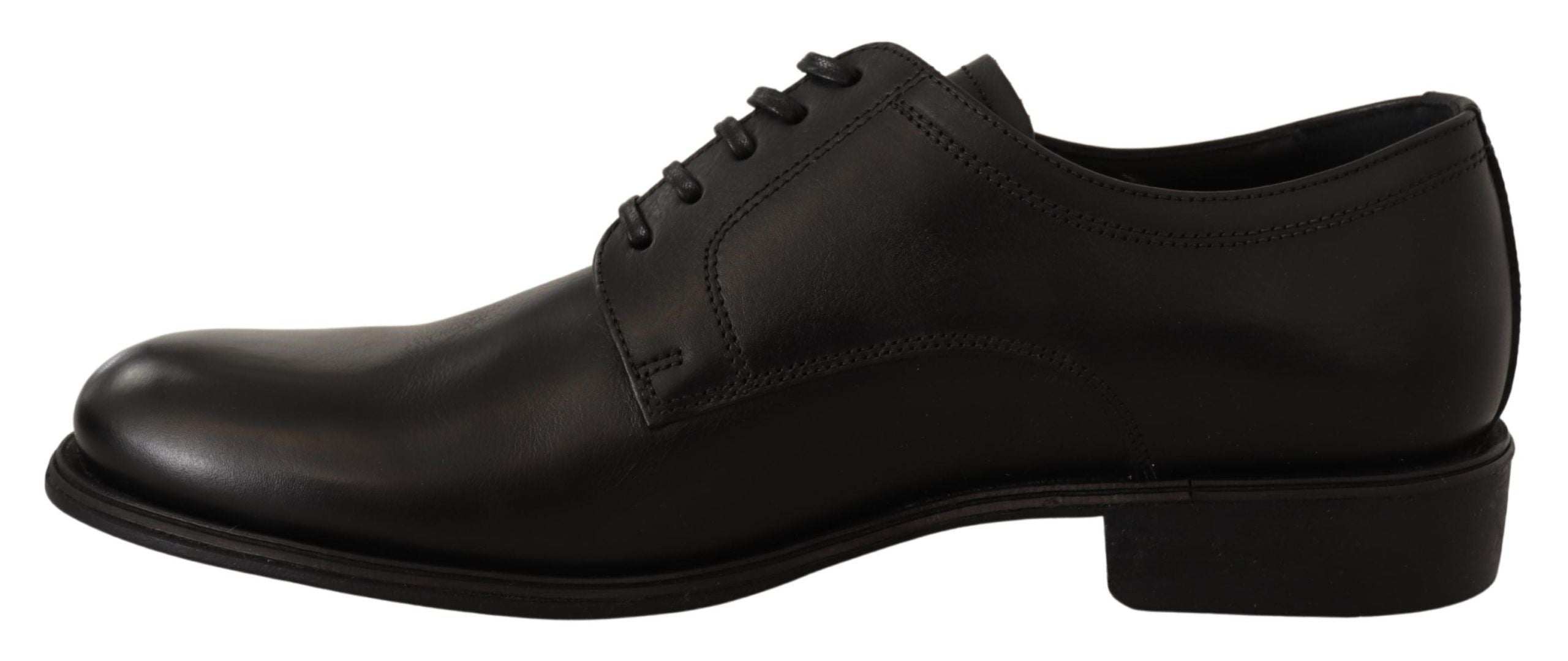 Elegant Black Derby Formal Shoes - ventzia
