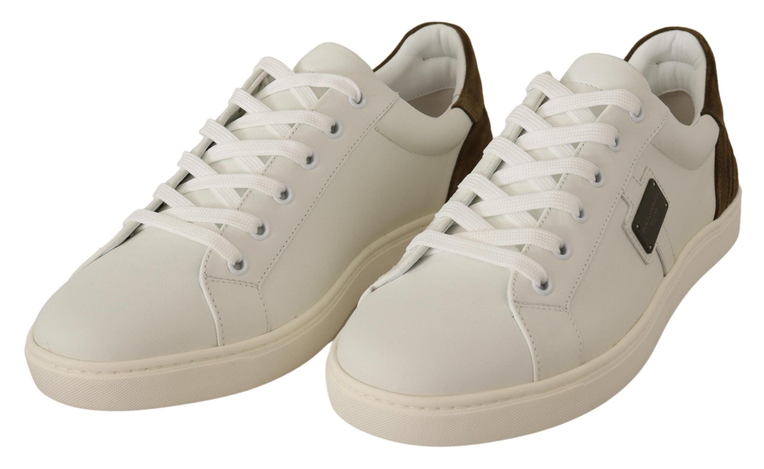 Chic White Leather Sneakers for Men - ventzia