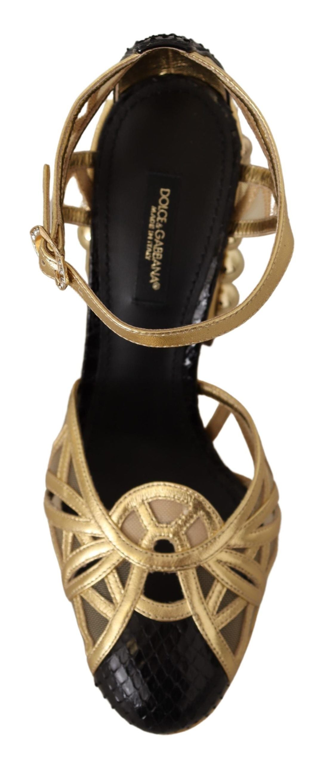 Elegant Crystal Studded Leather Pumps - ventzia