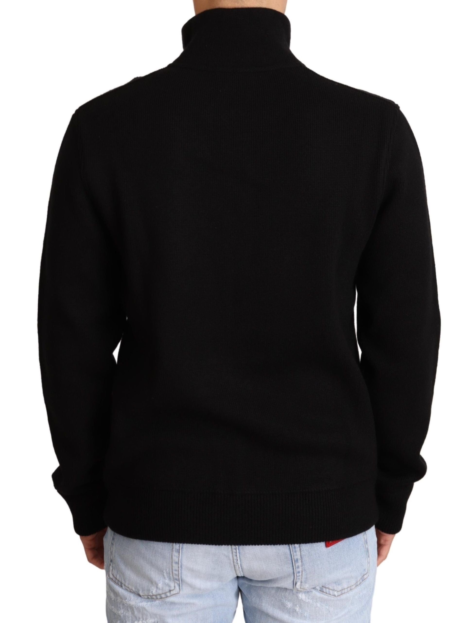 Elegant High Neck Cashmere Blend Sweater - ventzia