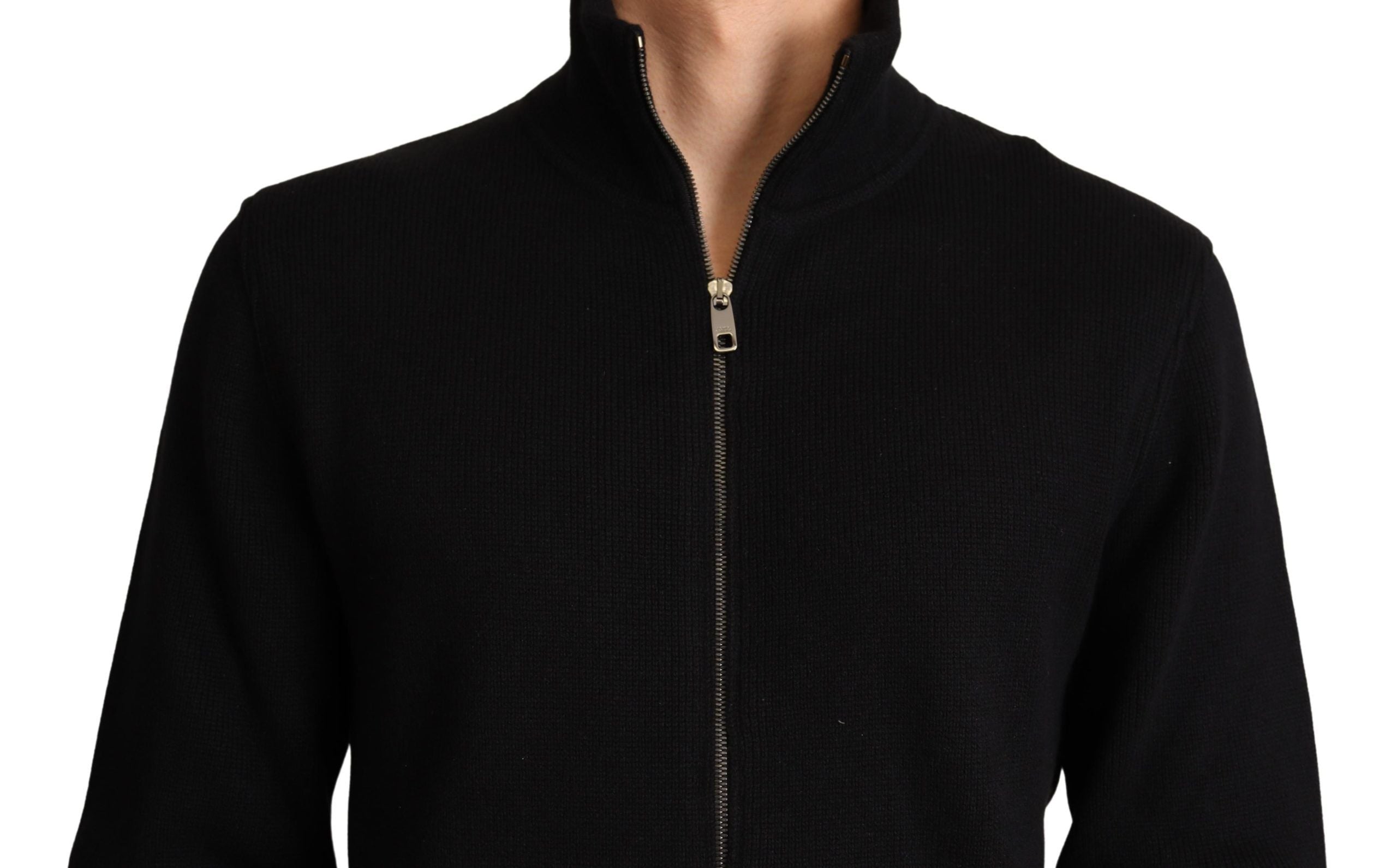 Elegant High Neck Cashmere Blend Sweater - ventzia