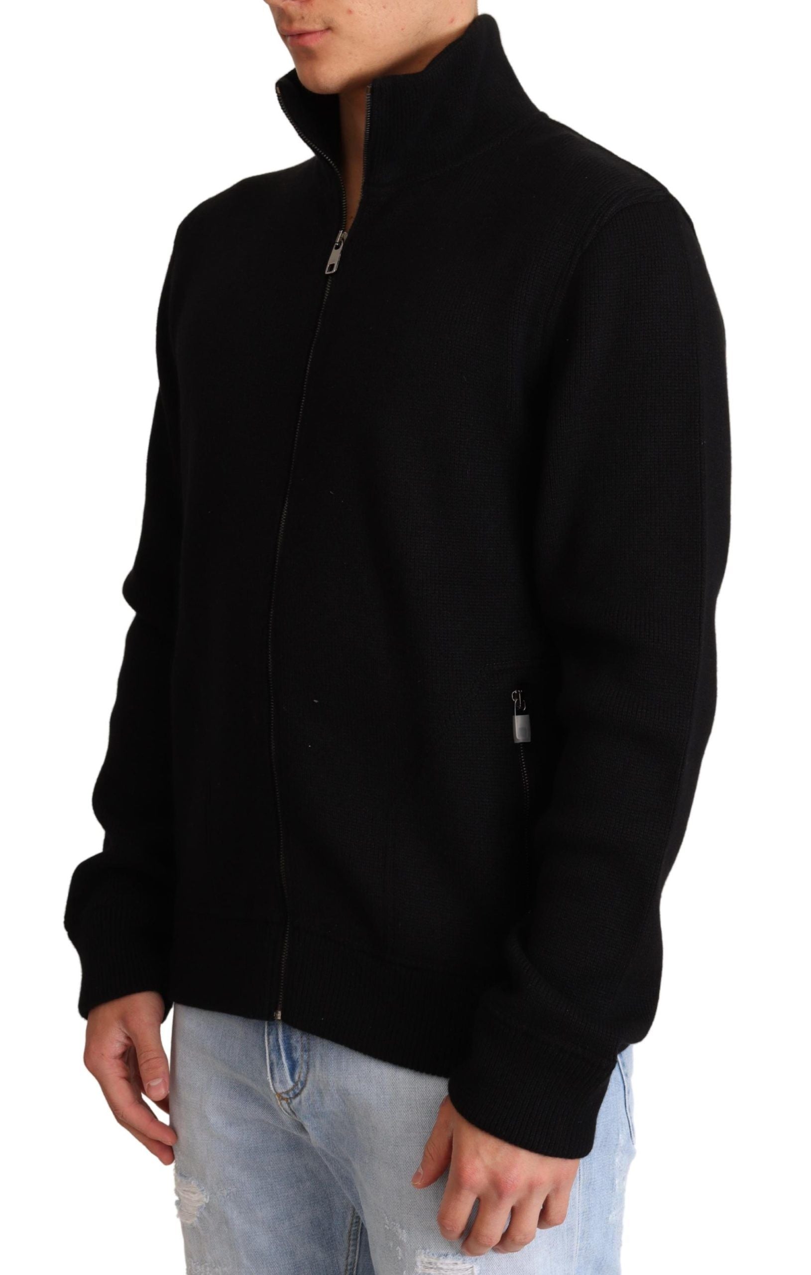 Elegant High Neck Cashmere Blend Sweater - ventzia