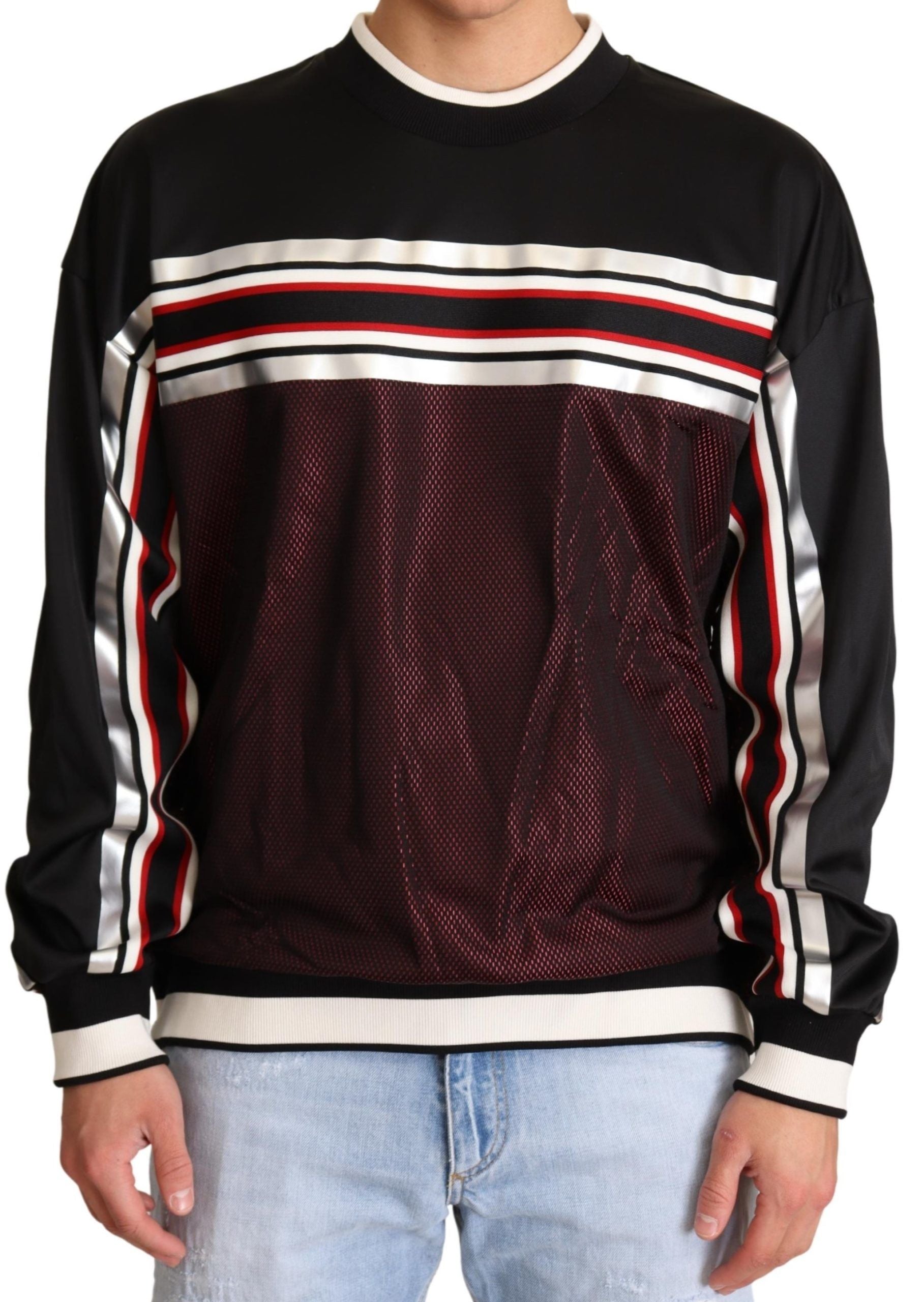 Elegant Crewneck Pullover Sweater in Black - ventzia