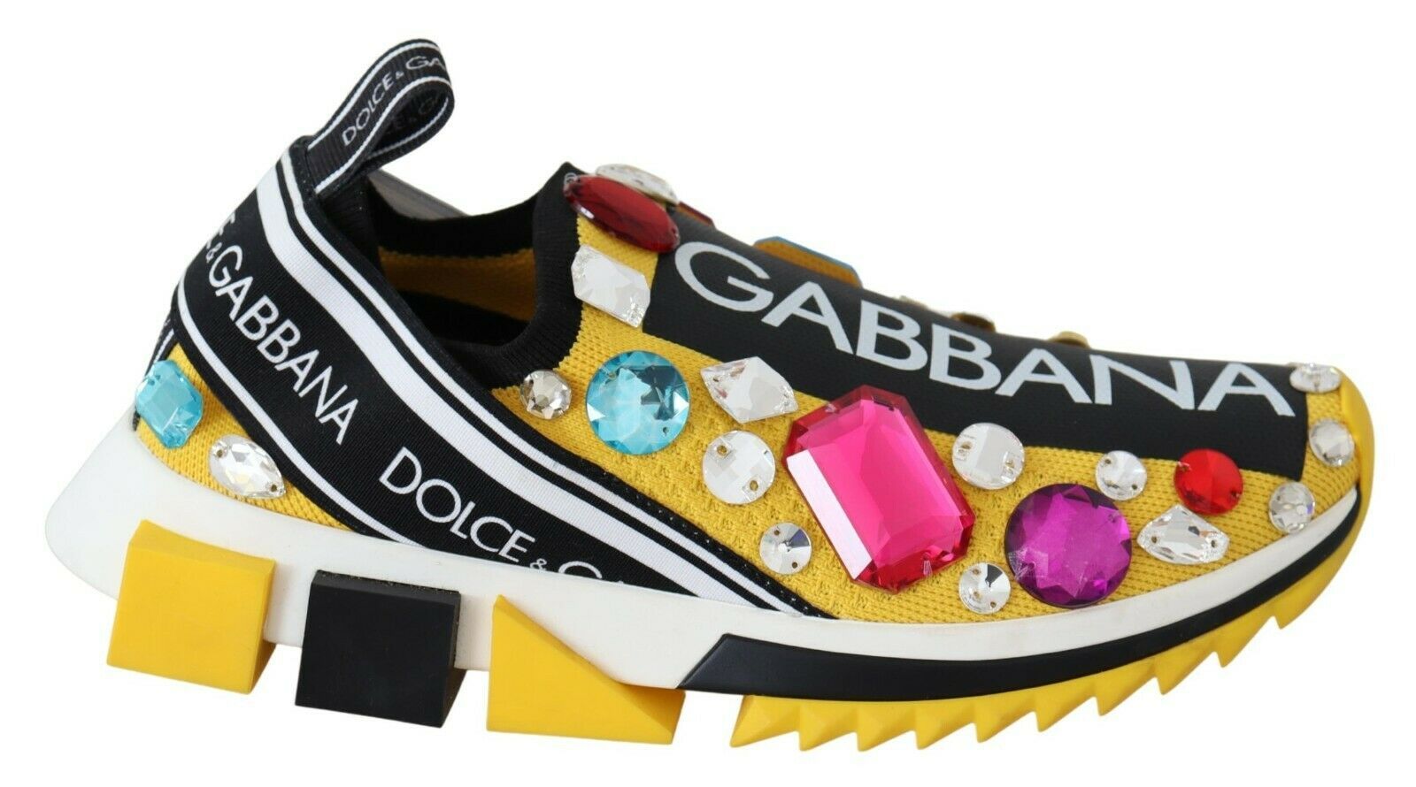 Embellished Yellow Sorrento Sneakers - ventzia