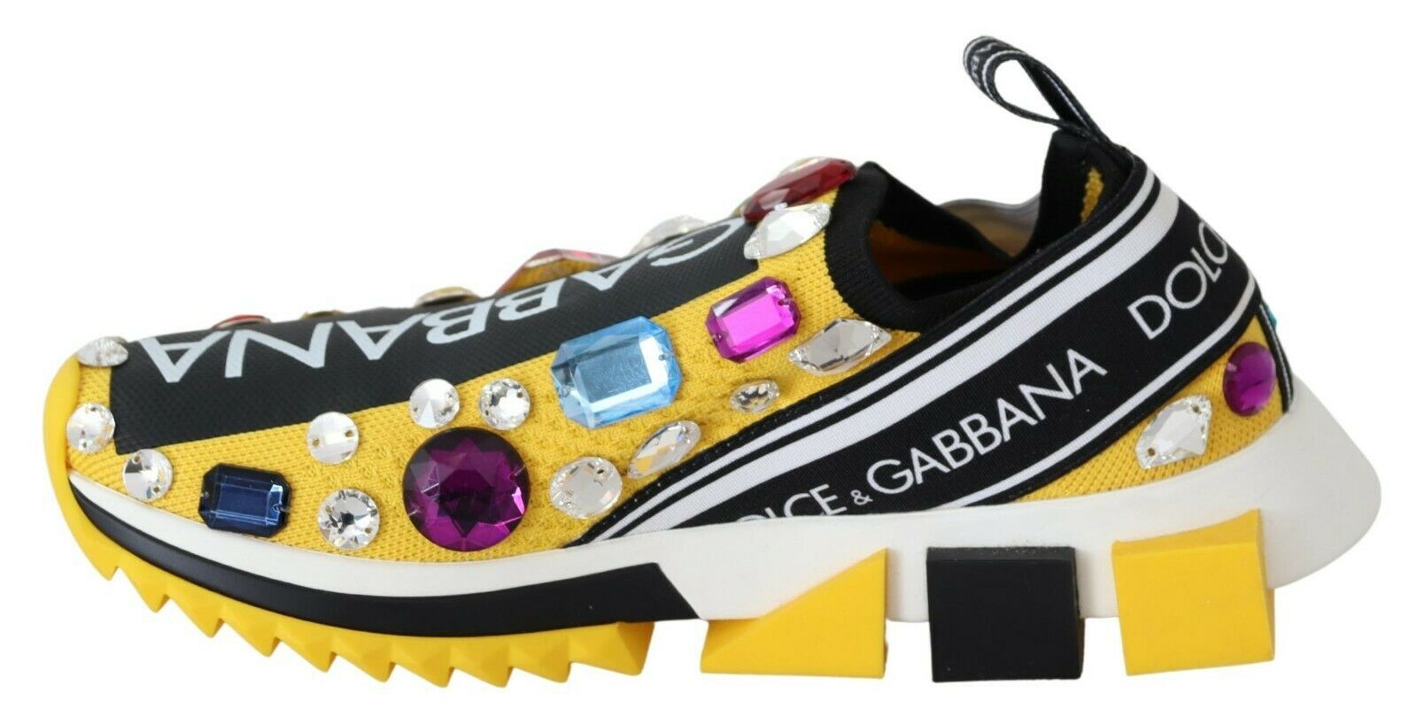 Embellished Yellow Sorrento Sneakers - ventzia