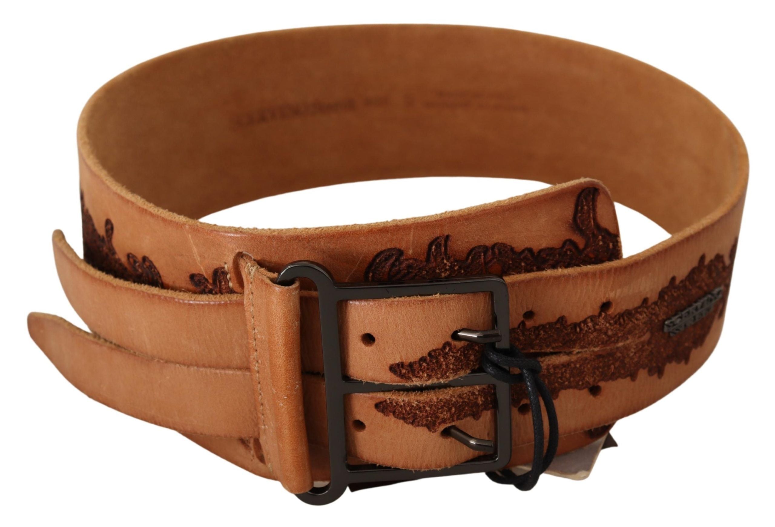 Classy Double Buckle Genuine Leather Belt - ventzia