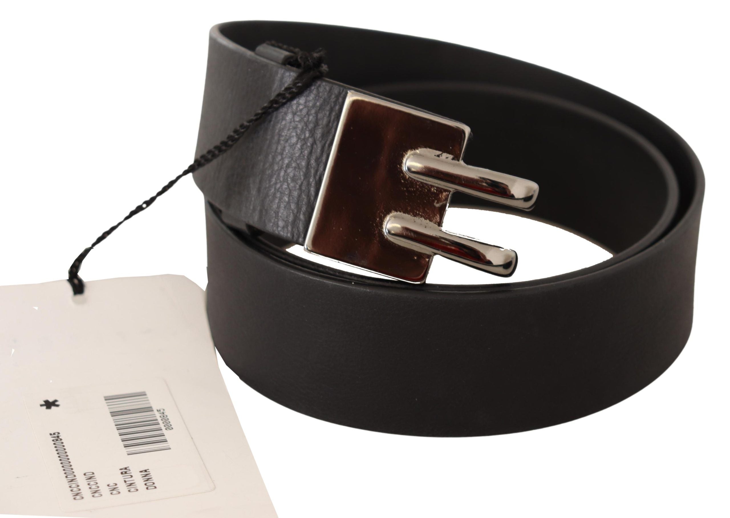 Elegant Black Leather Fashion Belt - ventzia