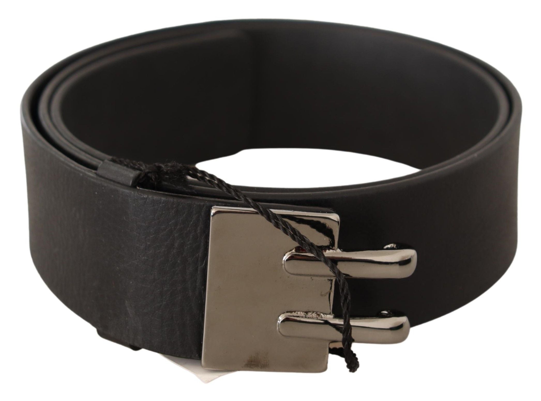 Elegant Black Leather Fashion Belt - ventzia