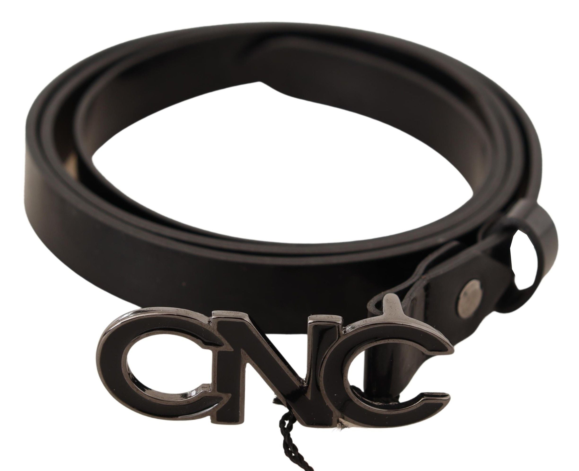 Elegant Black Leather Fashion Belt - ventzia