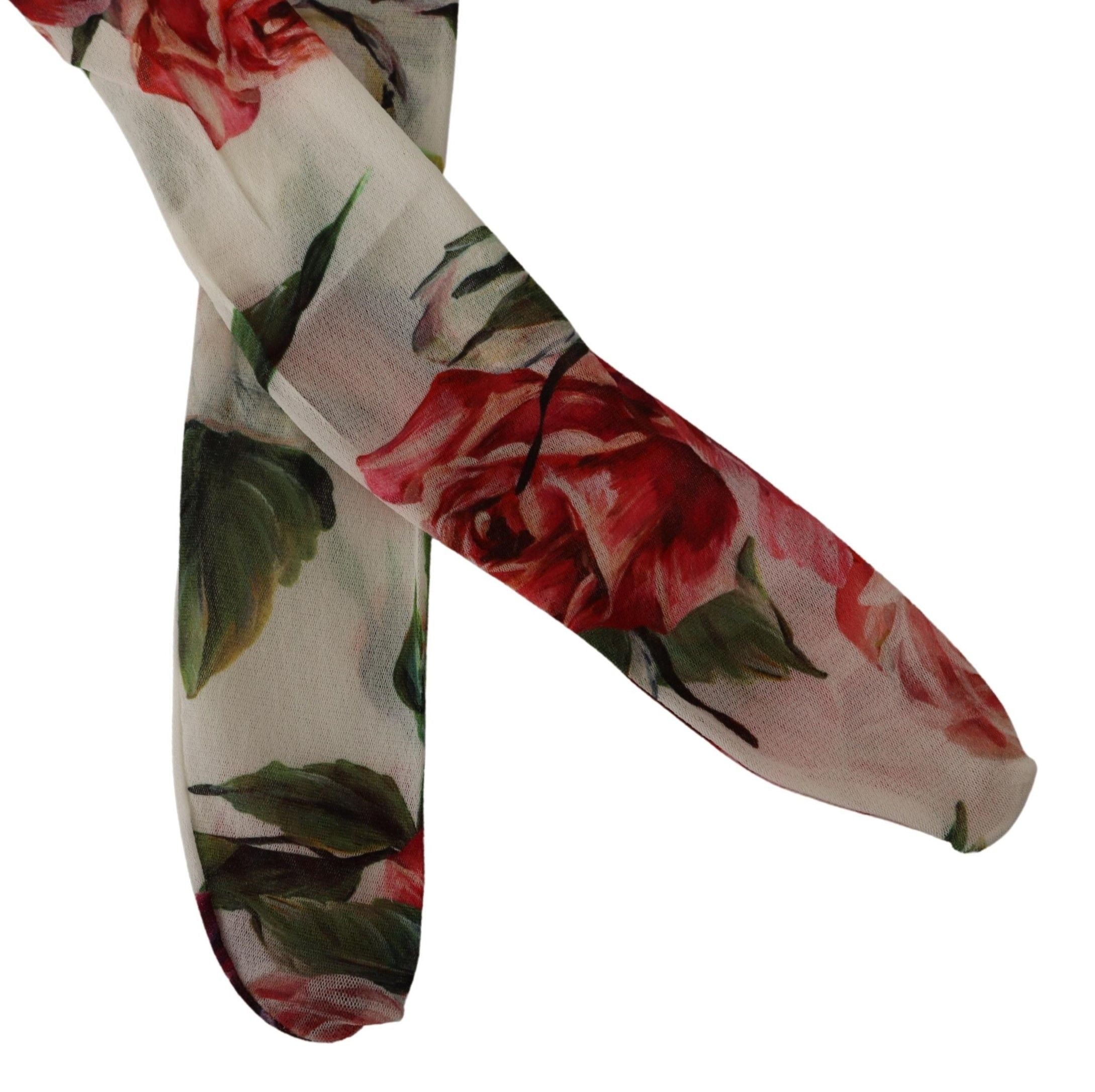 Floral Elegance Italian Nylon Tights - ventzia