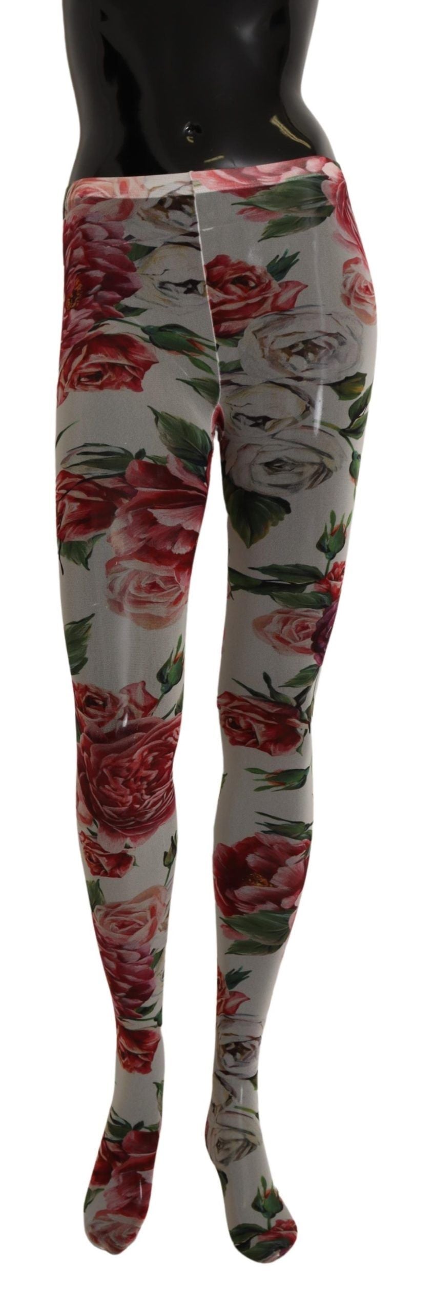 Floral Elegance Italian Nylon Tights - ventzia