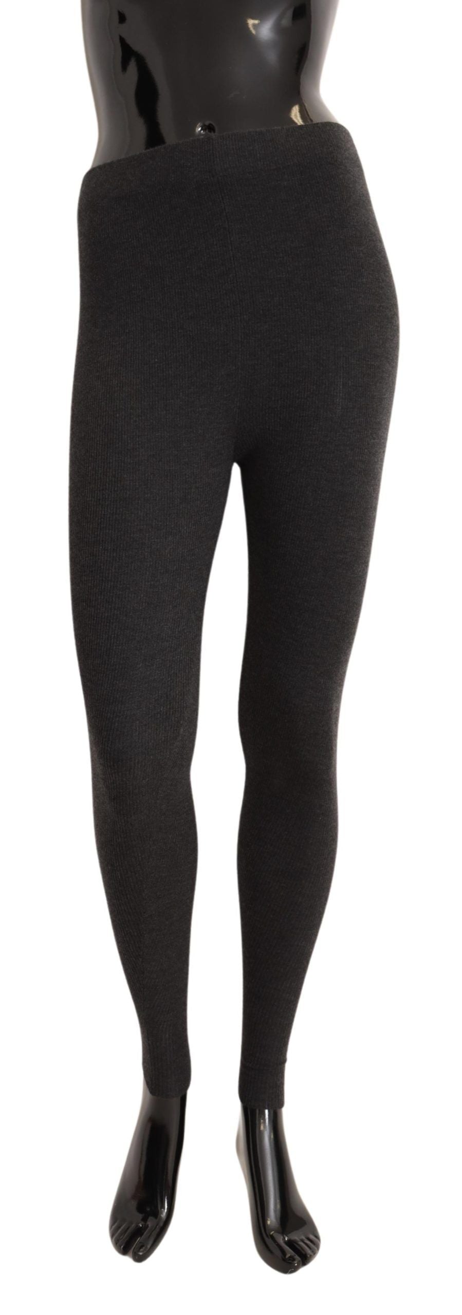 Elegant Gray Cashmere Tights – Luxe Comfort - ventzia