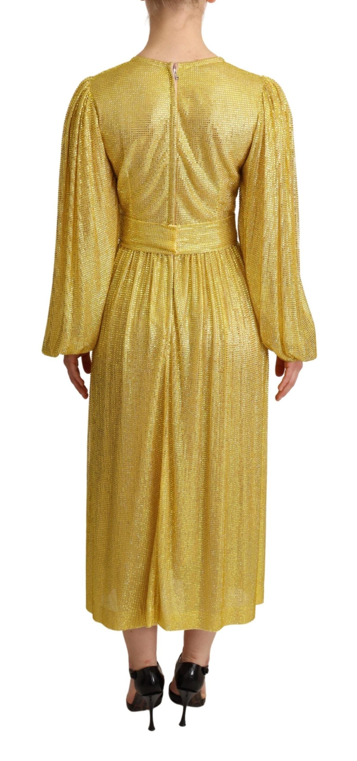 Crystal Embellished Pleated Maxi Dress - ventzia