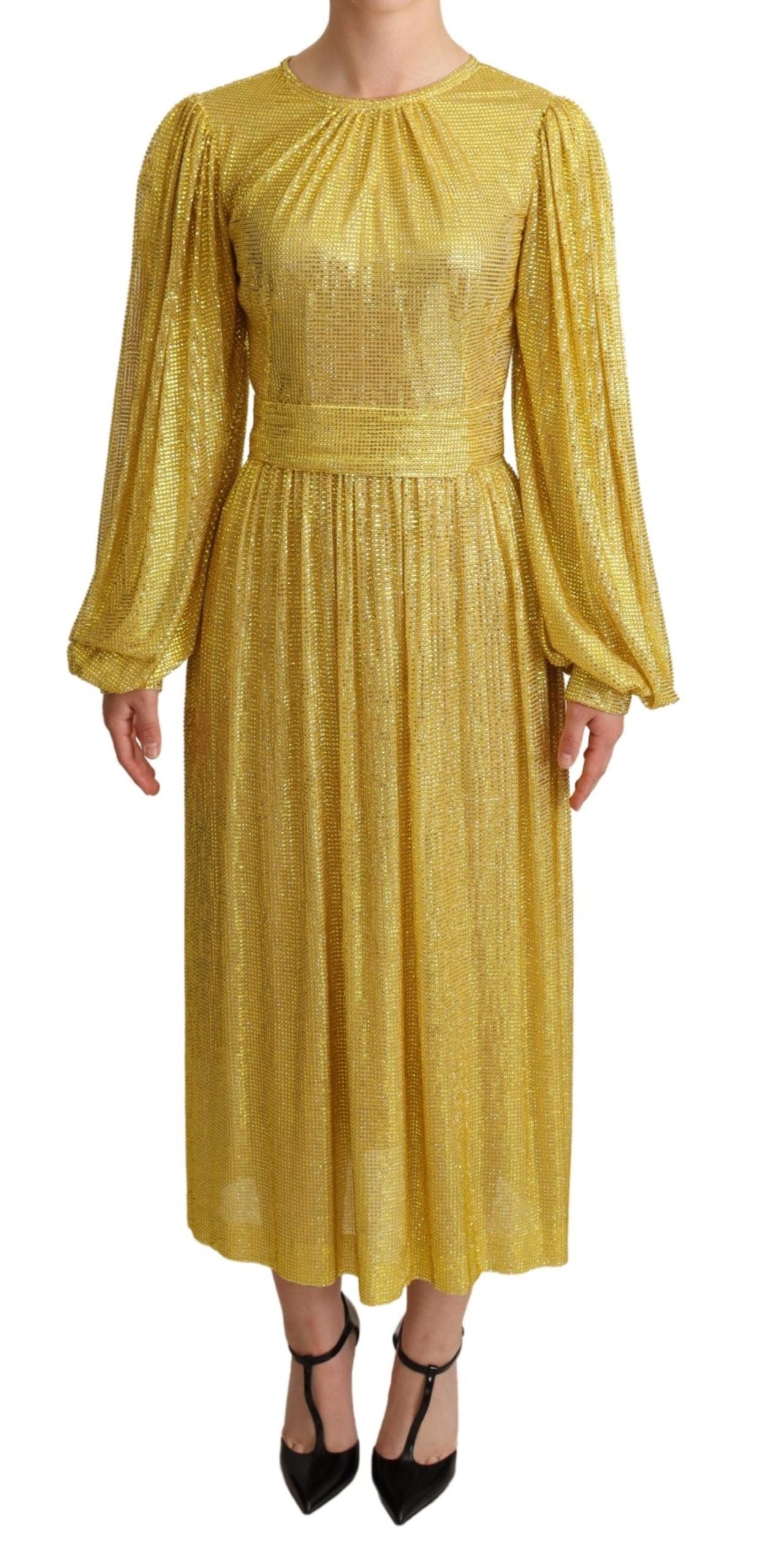 Crystal Embellished Pleated Maxi Dress - ventzia