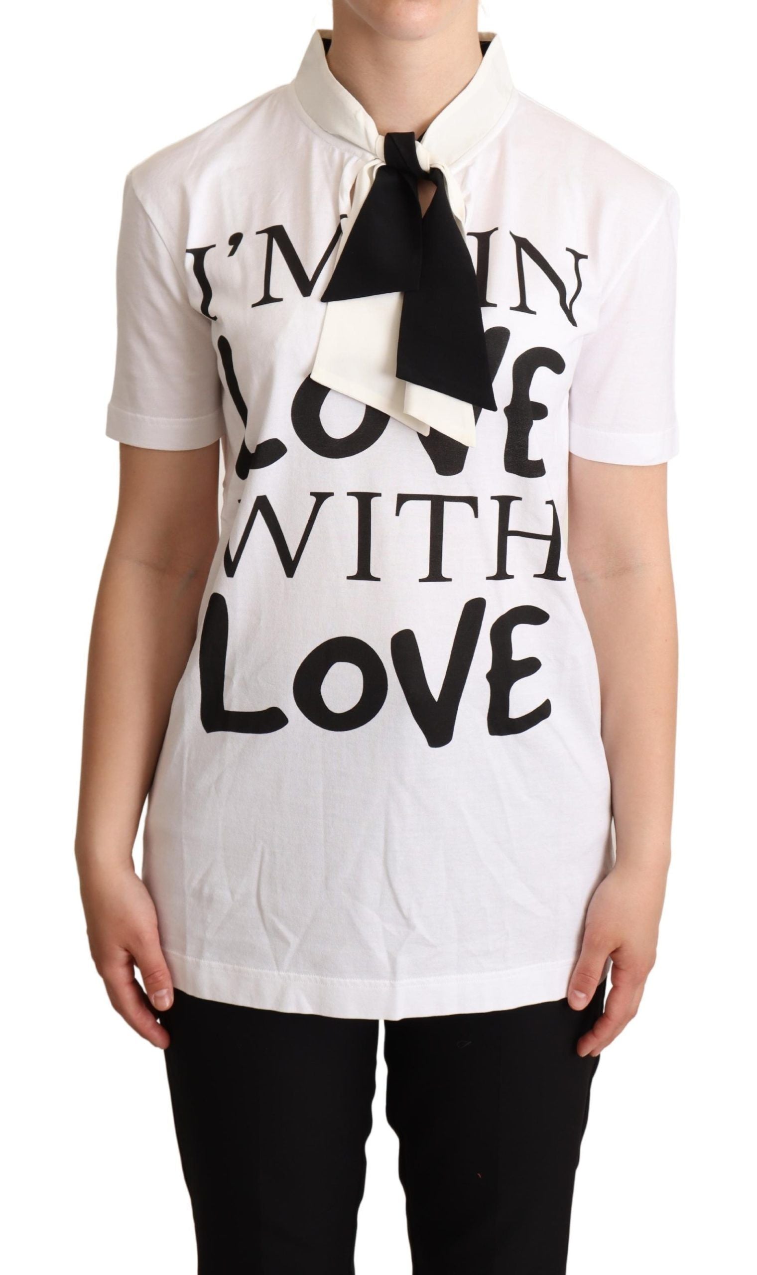 Chic Love Slogan Silk Cotton Tee - ventzia