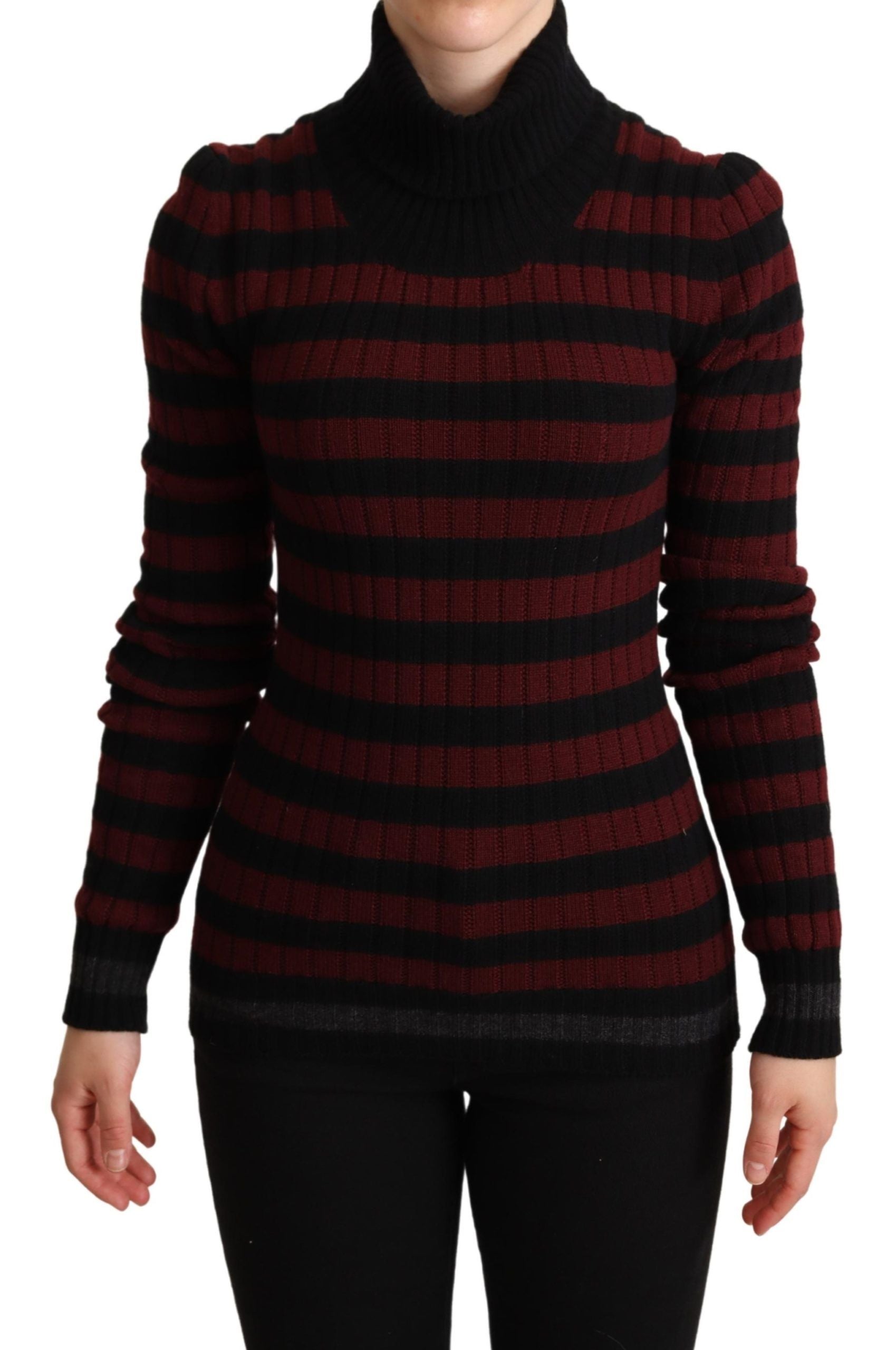 Chic Striped Wool-Cashmere Sweater - ventzia
