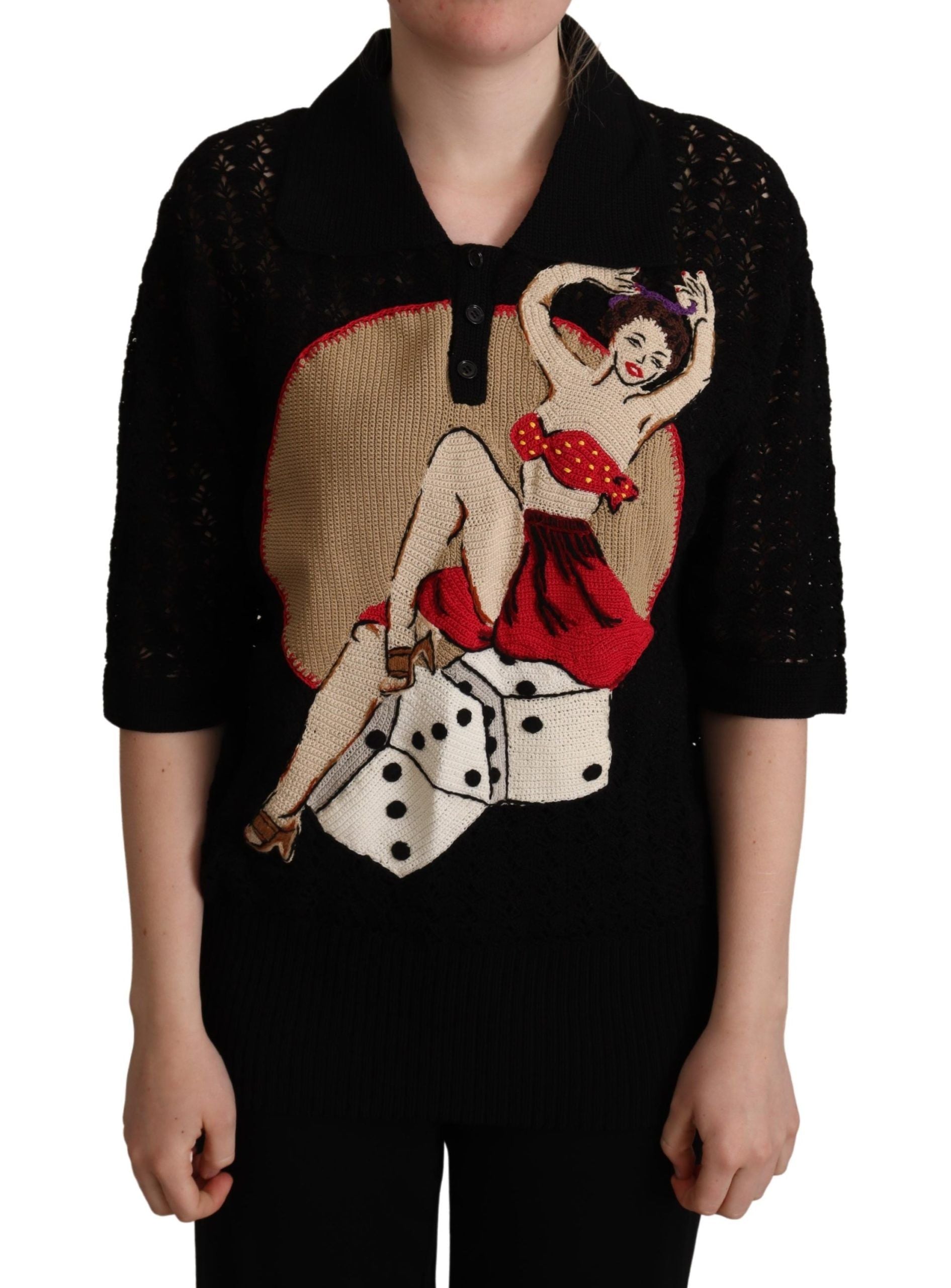 Embroidered Short Sleeve Luxury Sweater - ventzia