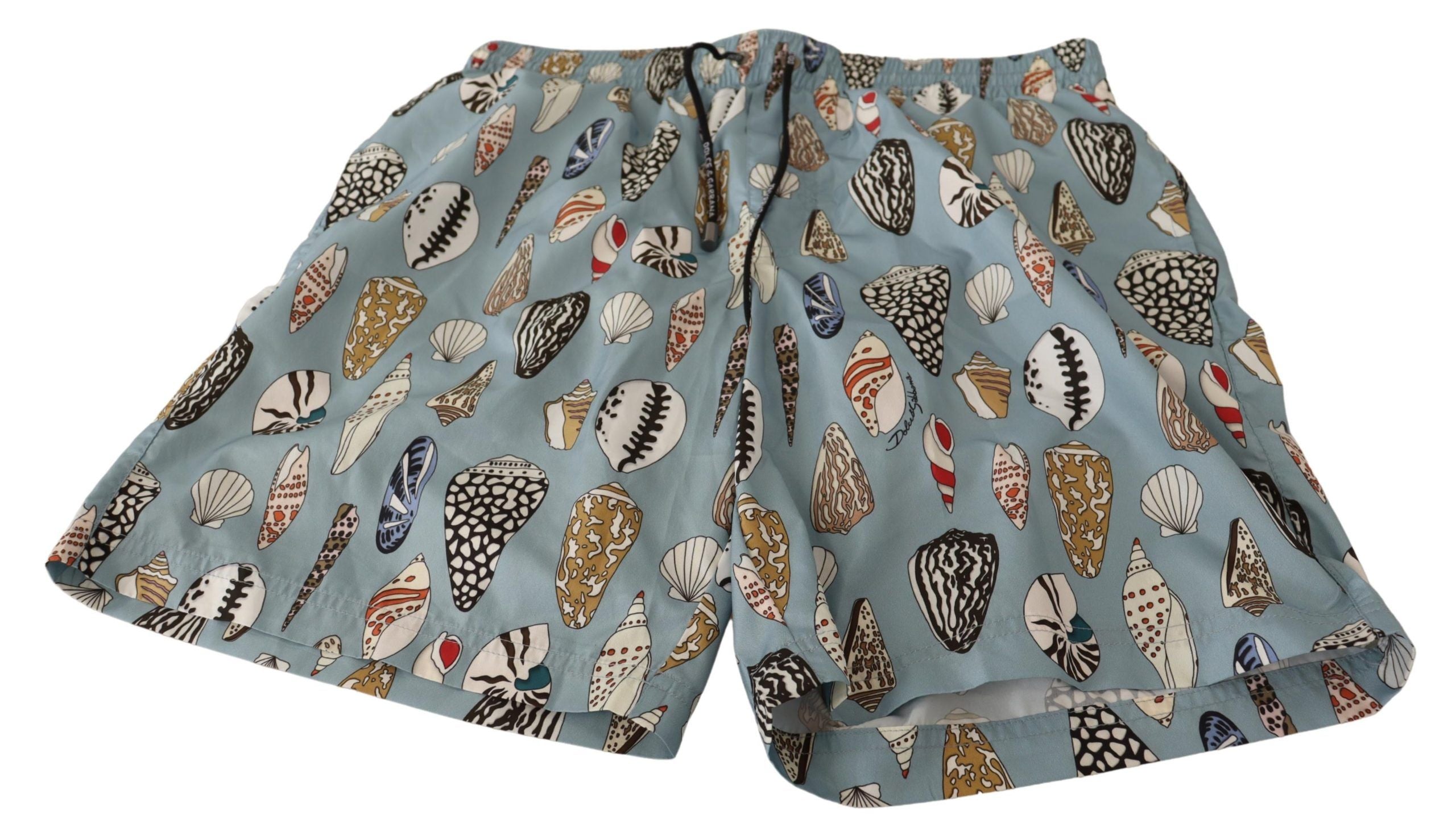 Elegant Seashell Print Swim Trunks - ventzia