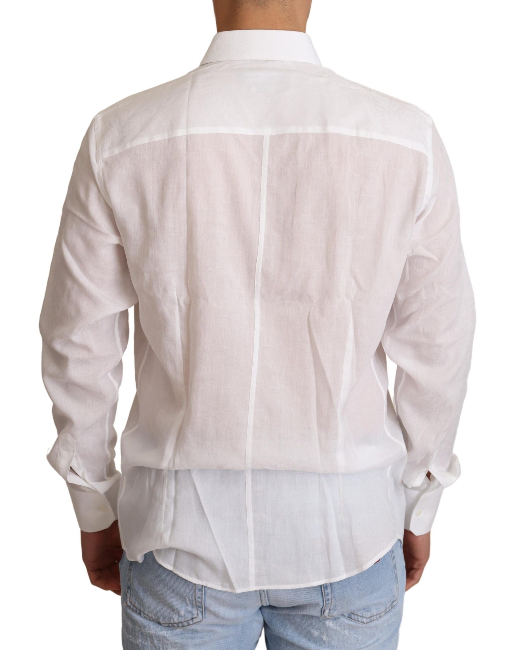 Elegant Floral Martini Slim Fit Dress Shirt - ventzia