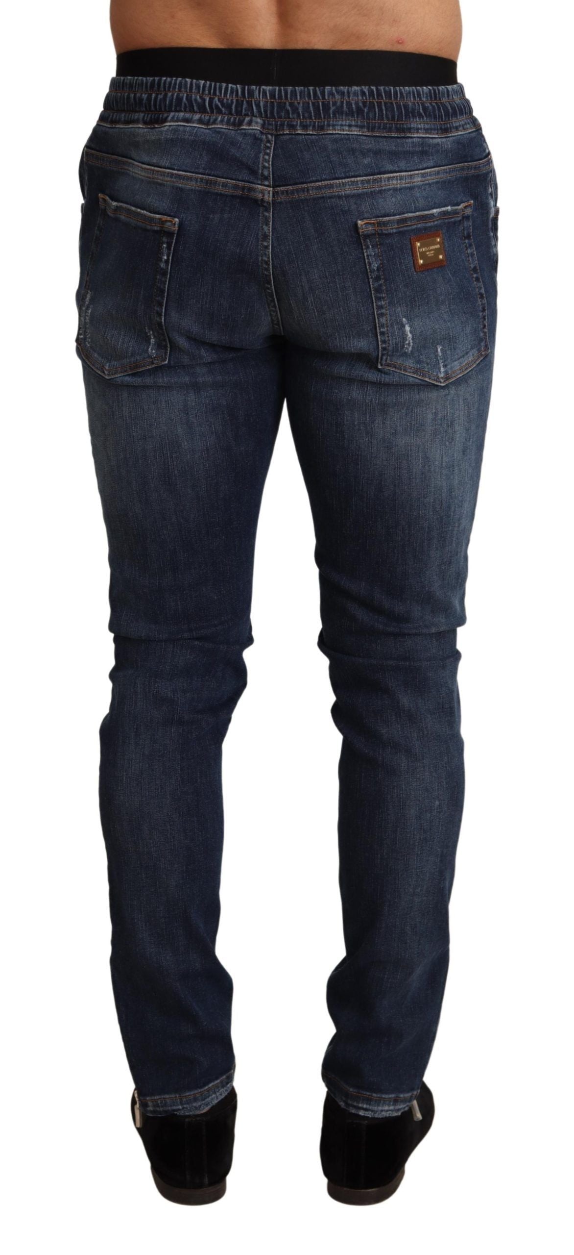 Elegant Dark Blue Skinny Jeans - ventzia
