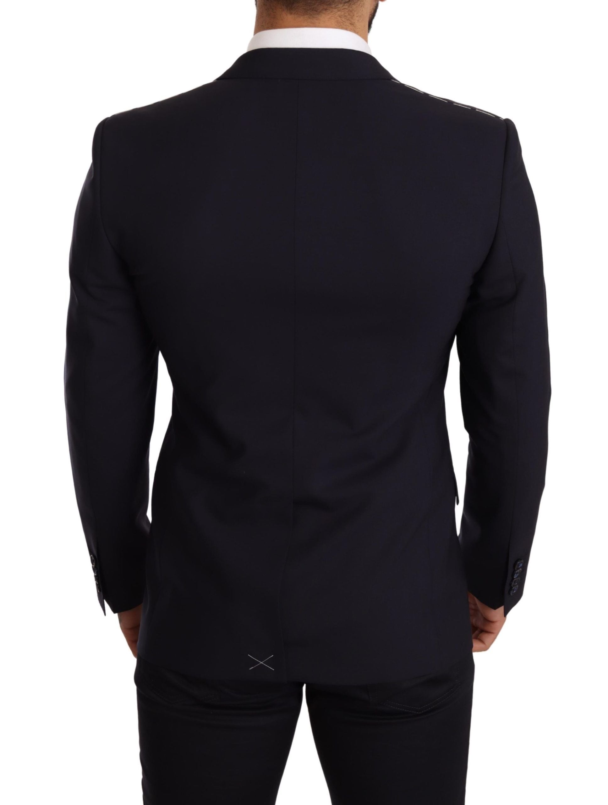 Elegant Navy Martini Blazer by Renowned Tailors - ventzia