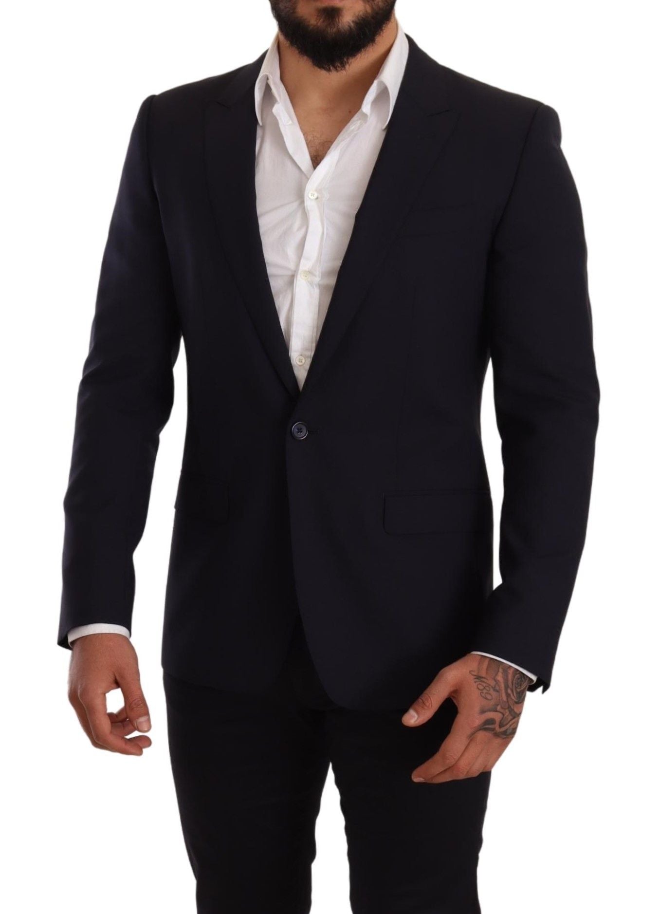 Elegant Navy Martini Blazer by Renowned Tailors - ventzia