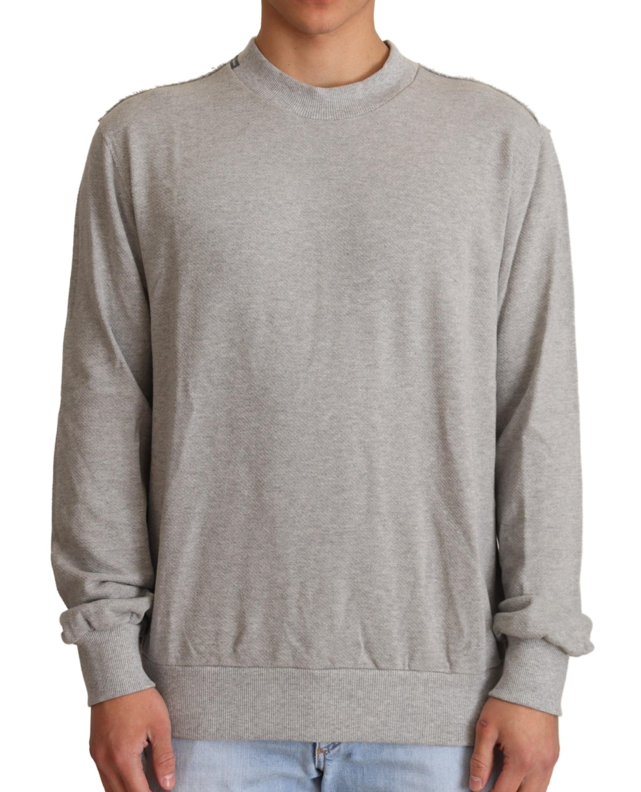 Sophisticated Gray Crewneck Sweater - ventzia