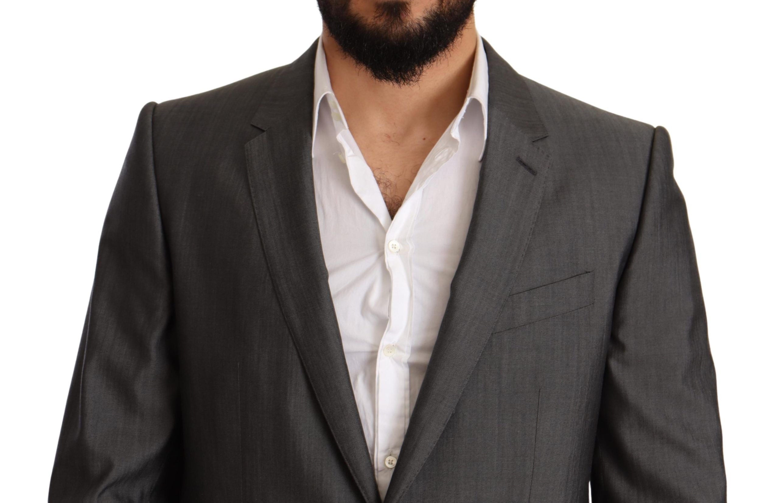 Elegant Martini Slim-Fit Wool Silk Suit - ventzia